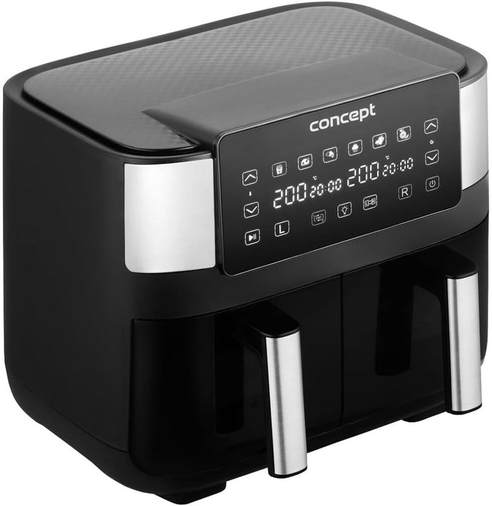 Concept Friggitrice ad Aria FR8000 8L, Nero Argento - immagine 3