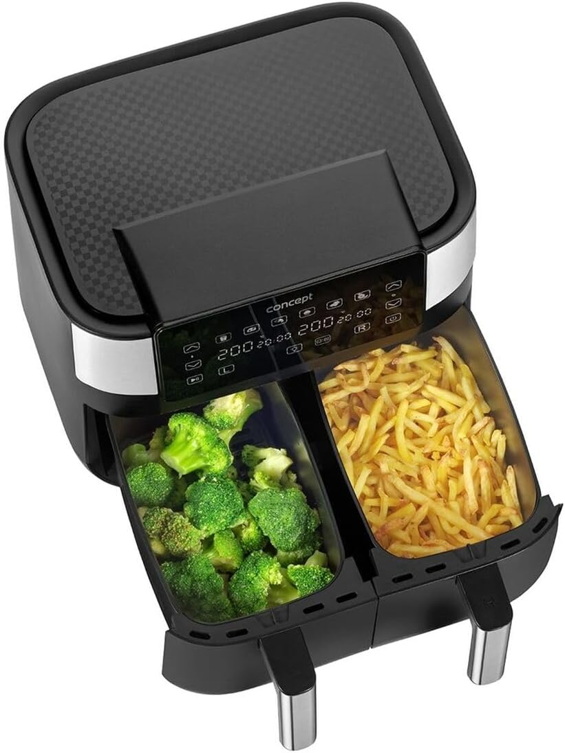 Concept Friggitrice ad Aria FR8000 8L, Nero Argento - immagine 4