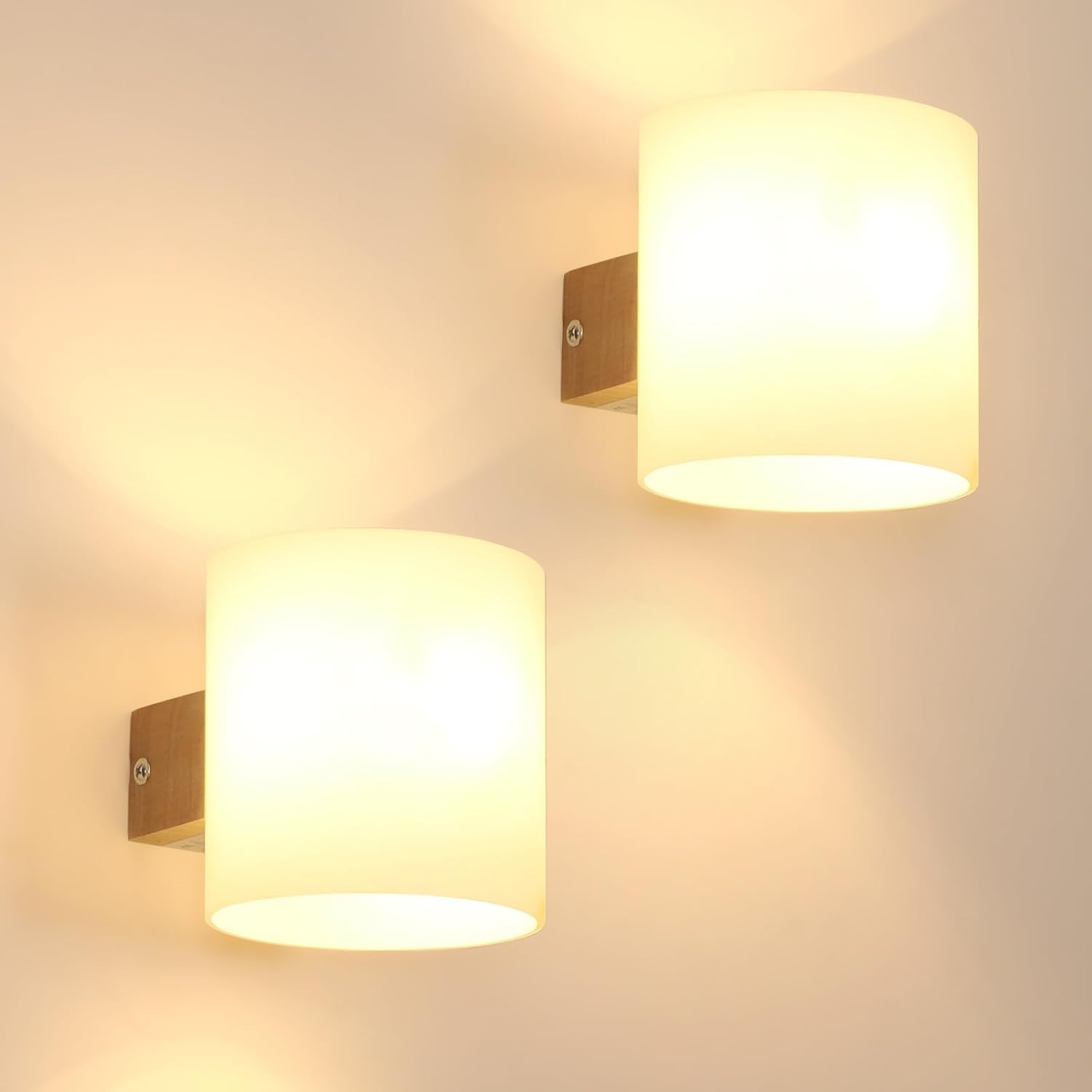 Applique da Parete Interno in Legno E27 (2 Pezzi) - immagine 1