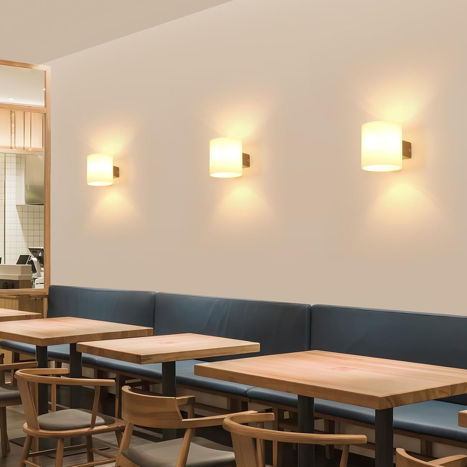 Applique da Parete Interno in Legno E27 (2 Pezzi) - immagine 3