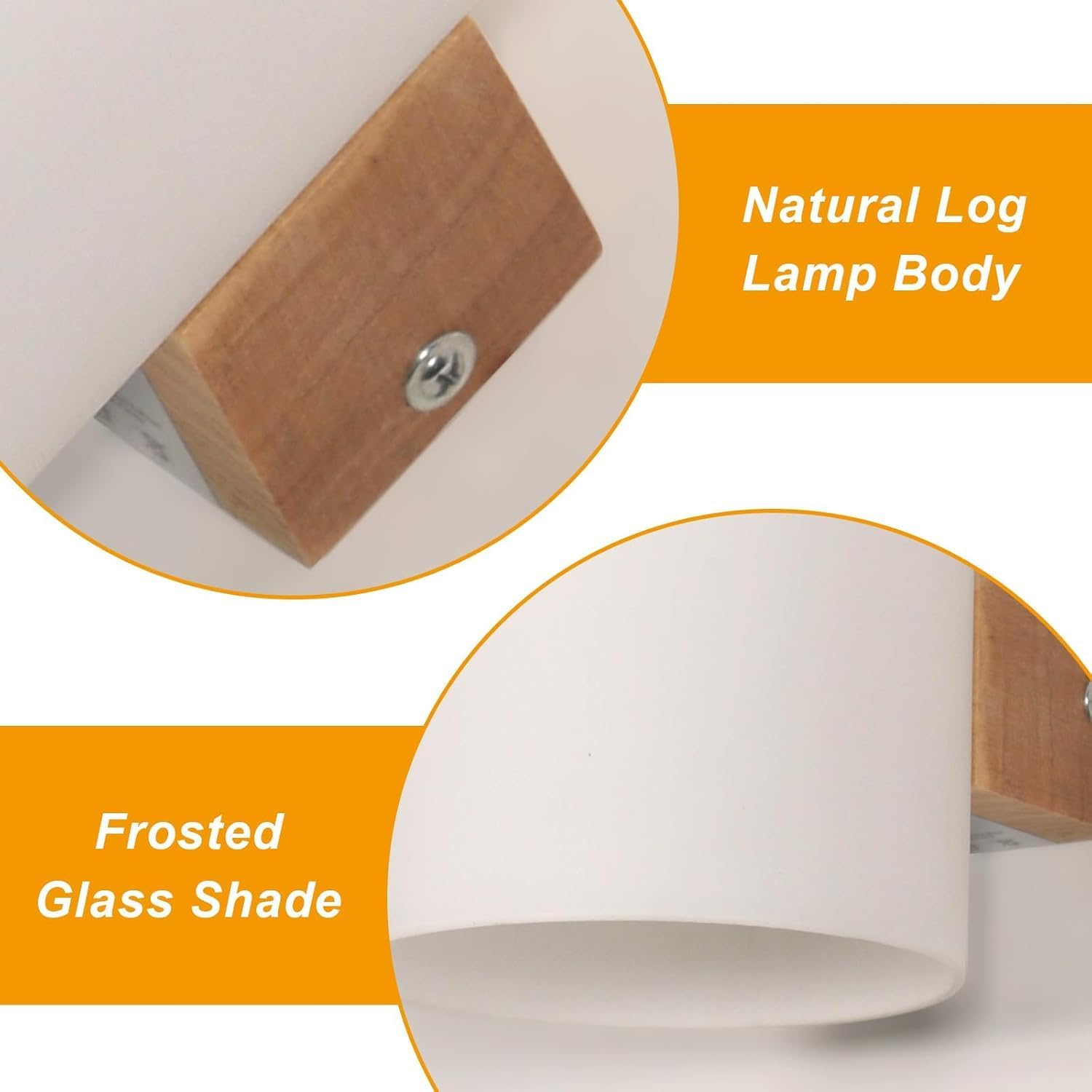 Applique da Parete Interno in Legno E27 (2 Pezzi) - immagine 6