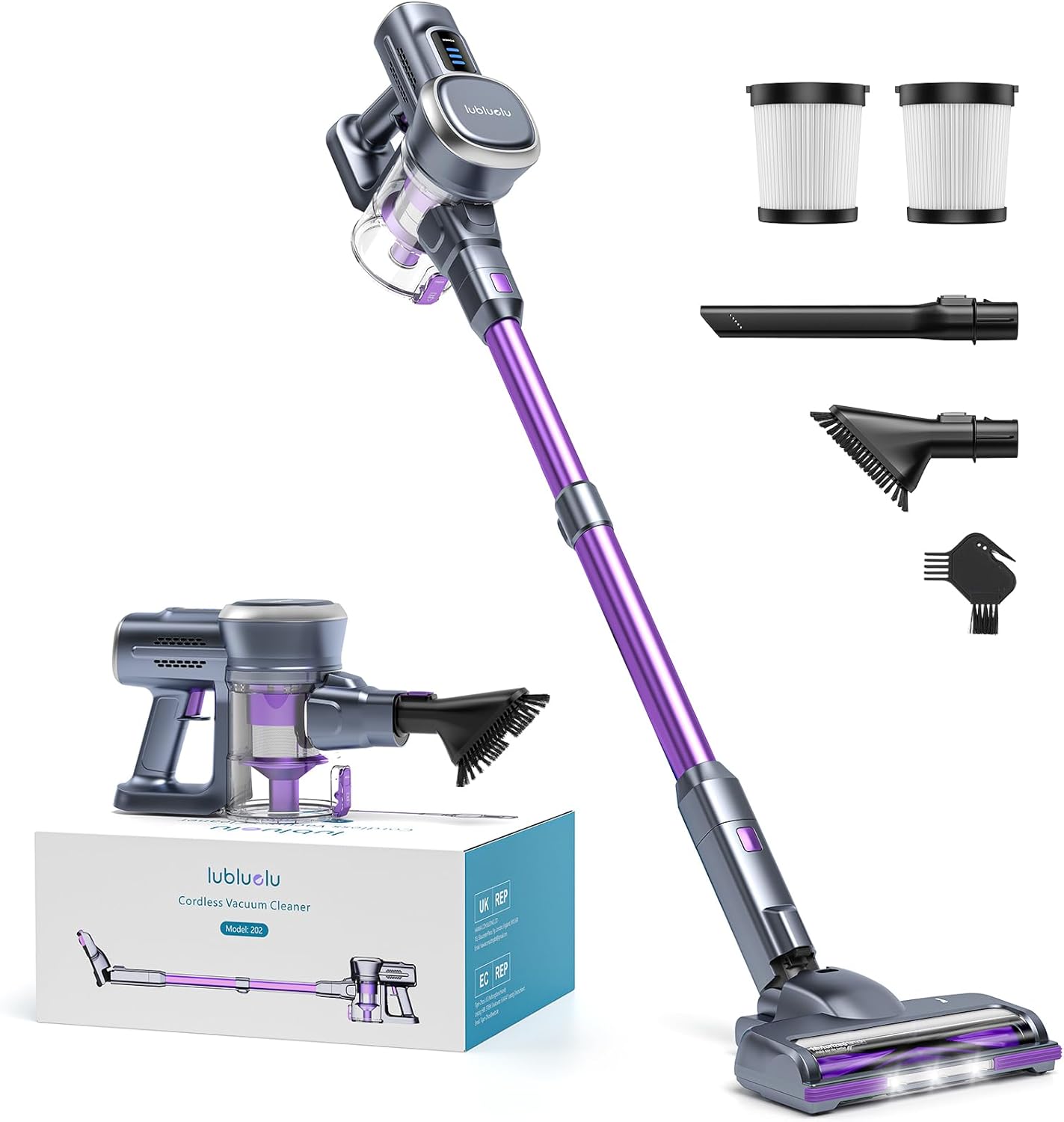 Lubluelu Aspirapolvere senza Fili Potente