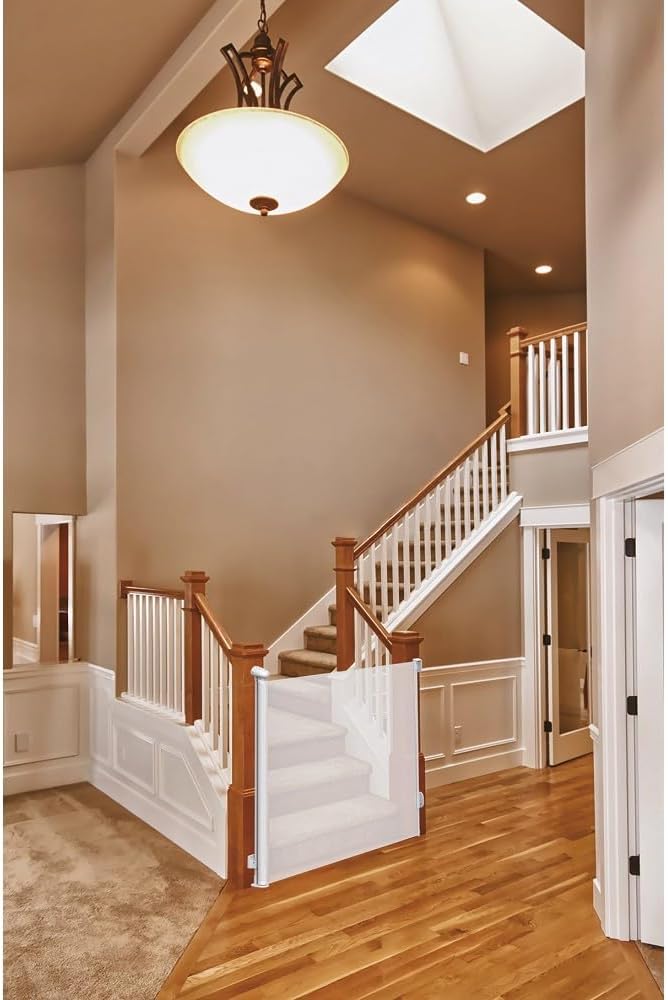 Interbaby Barriera di Sicurezza Retrattile, Bianca - immagine 3