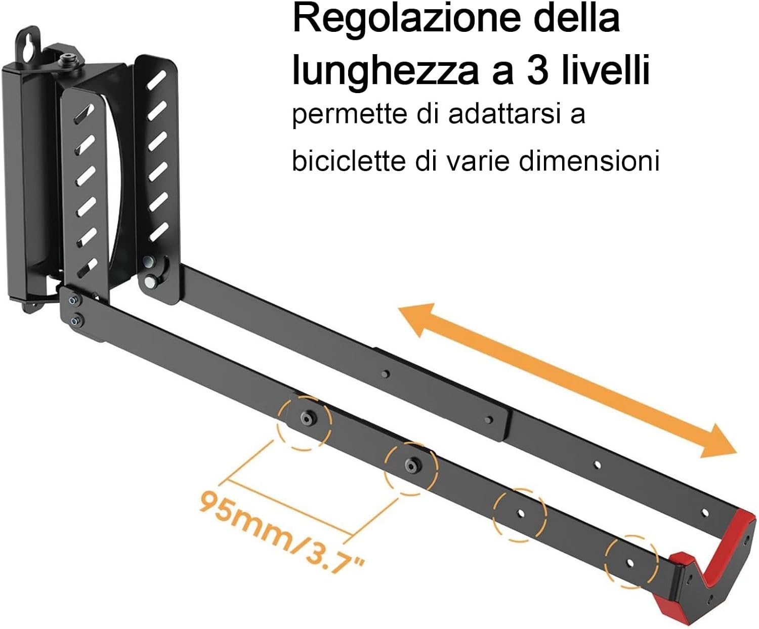 Mimoke Supporto da Parete per Bicicletta Salvaspazio - immagine 7