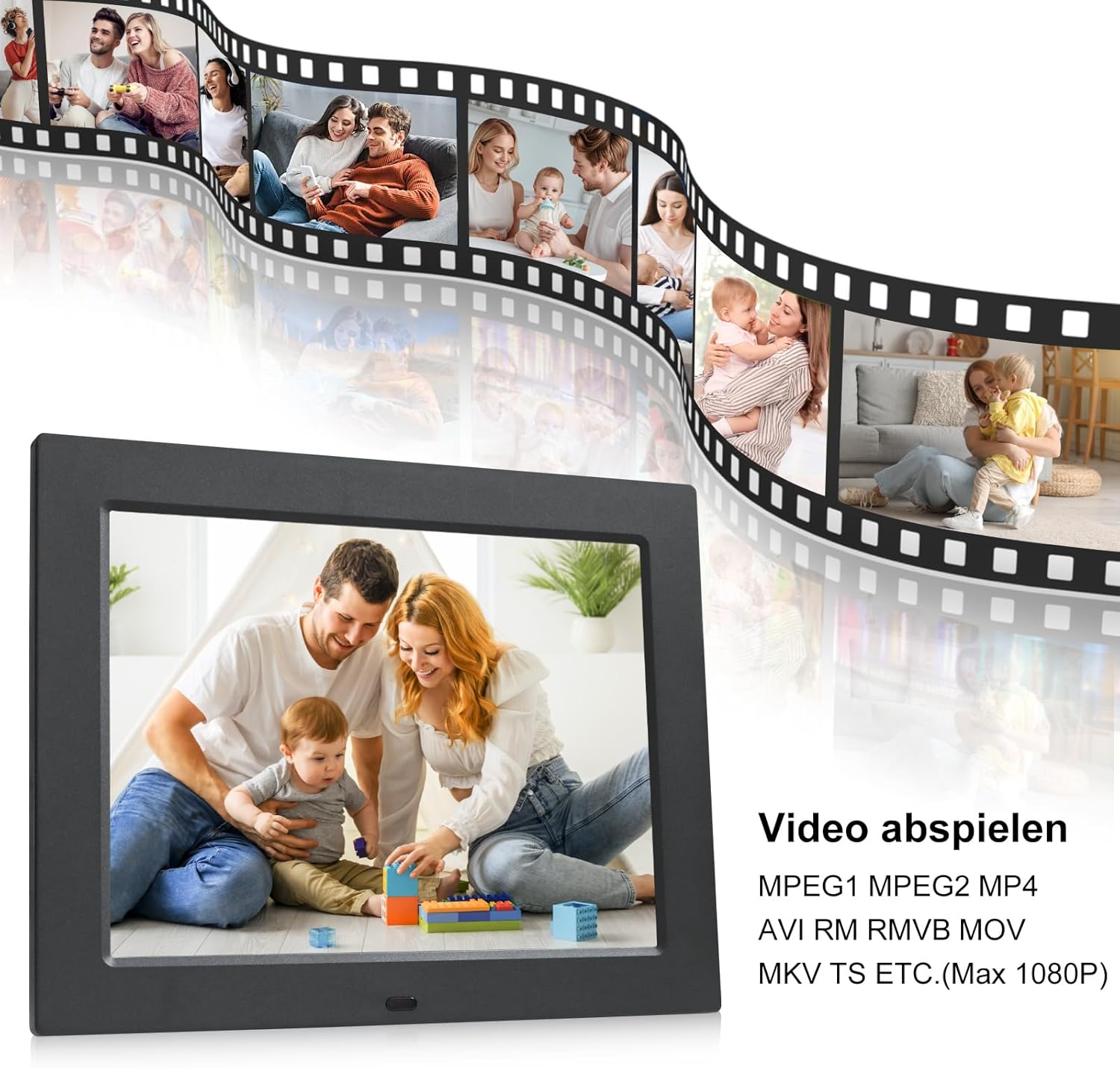 Tsitsc Cornice Digitale 8,7 Pollici IPS 1024x768, Nero - immagine 6