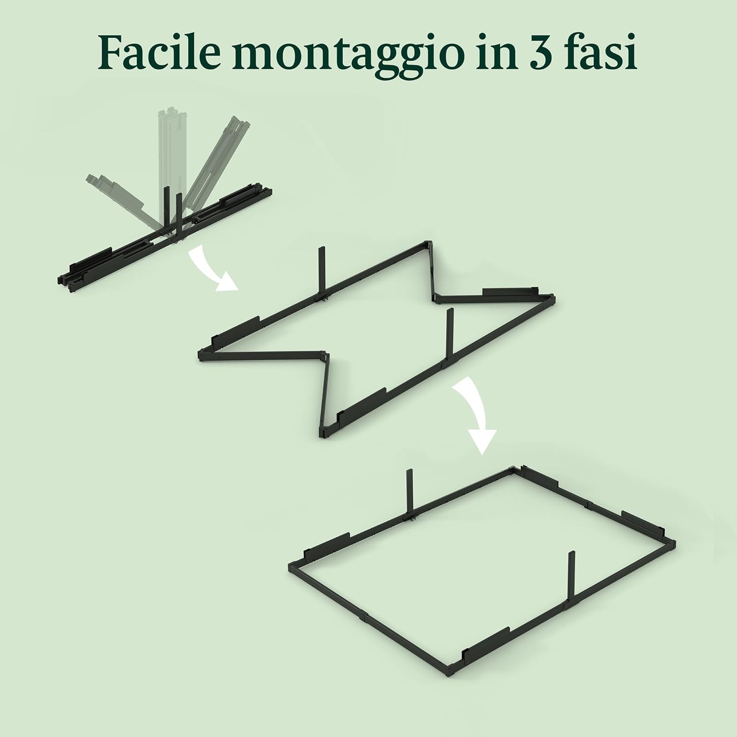 Zinus Caleb - Struttura Letto 80x190cm Pieghevole - immagine 4