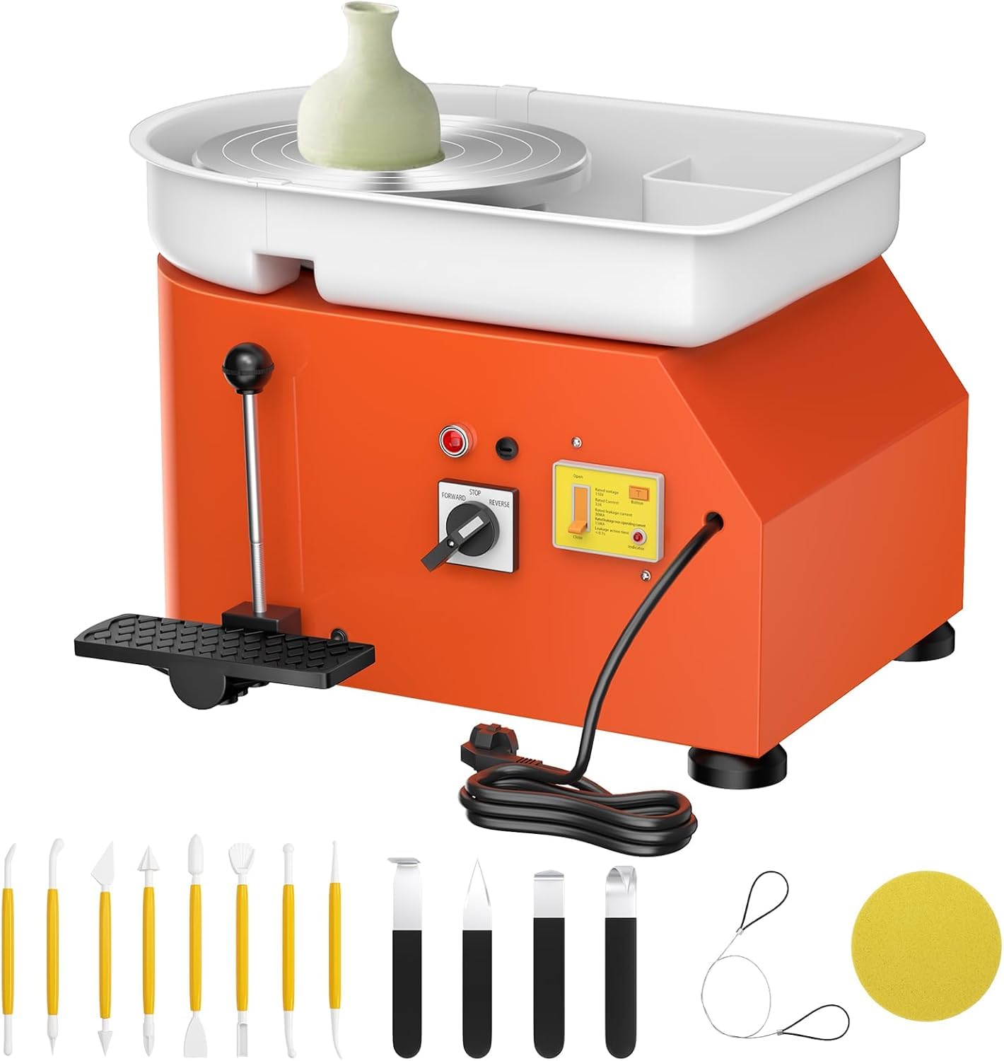 Kotsy Tornio per Ceramica Elettrica 350W 25CM, Arancia