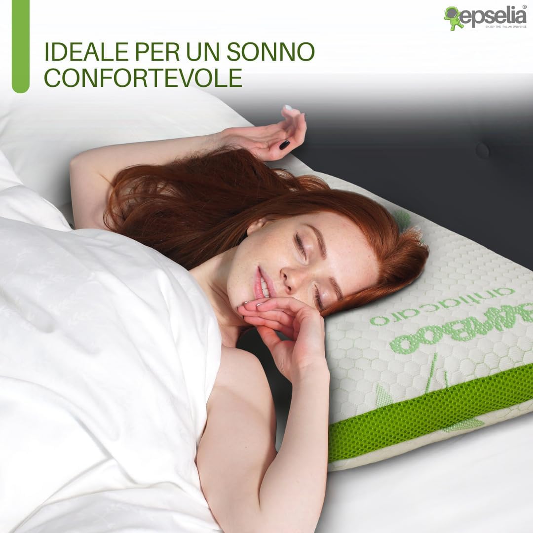EPSELIA Cuscino Guanciale Memory Foam 70x40 H12 - immagine 3
