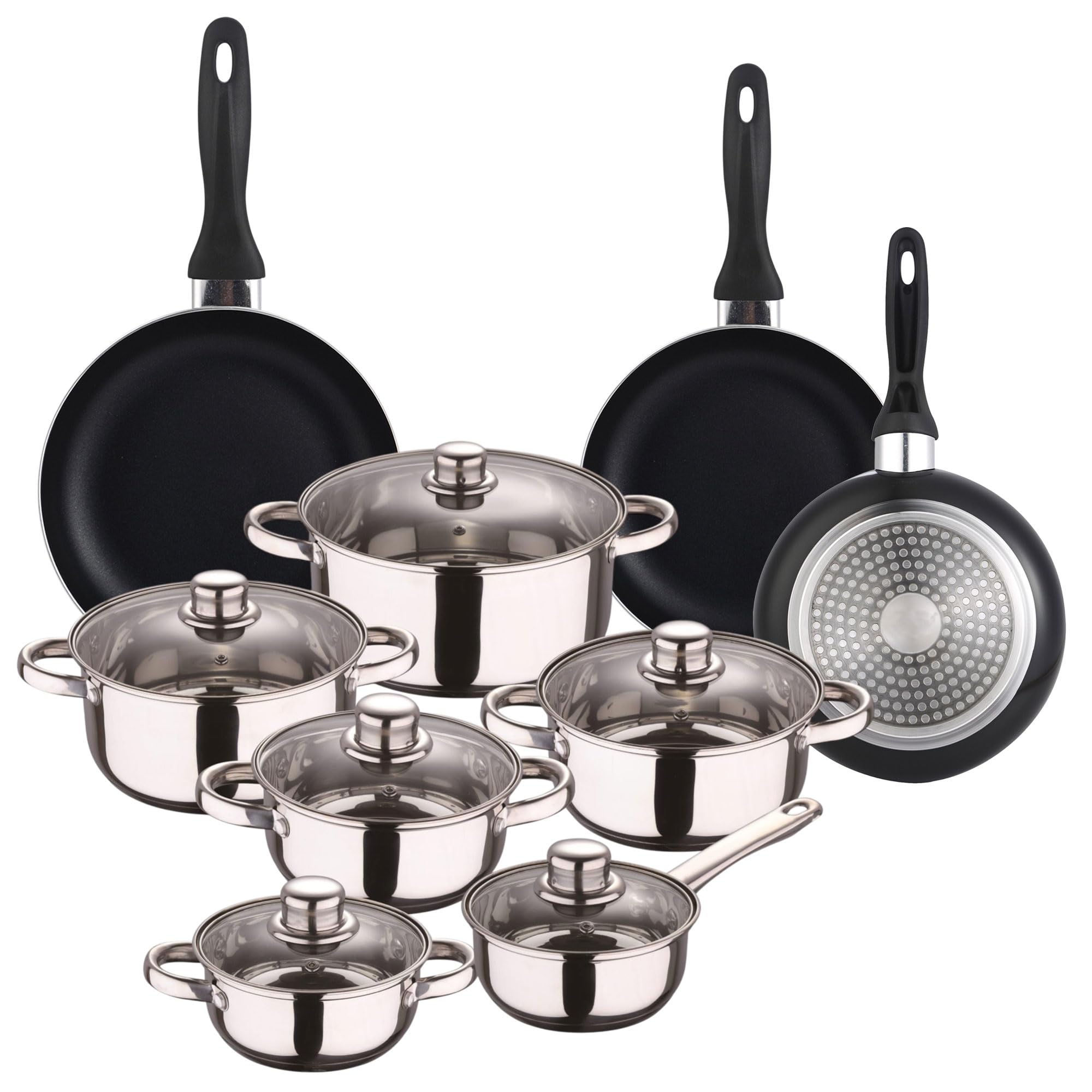 Well Home Set Utensili Cucina 12 Pezzi Acciaio Inox