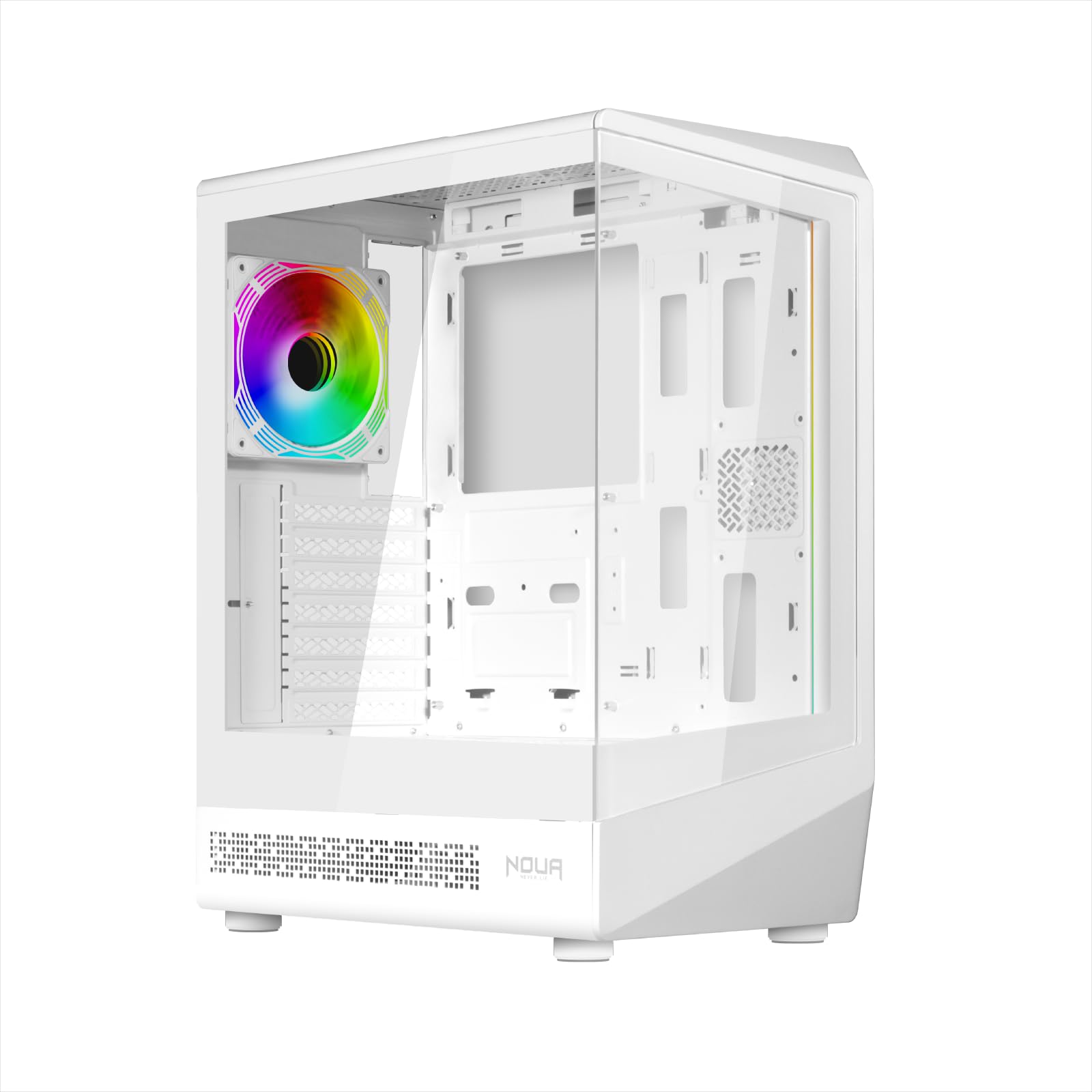Noua Demon TH100 - Case Gaming ATX Compatto, Bianco