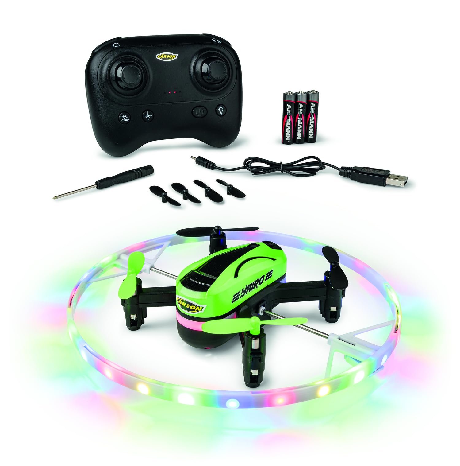 Carson X4 Quadcopter Yairo 2.4 GHz 100% RTF - 100% pronto al volo, telecomando; RC, batterie e telecomando, quadcopter per bambini, giocattolo