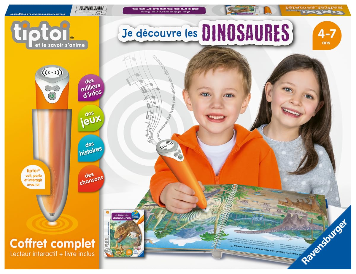 Jeu découverte Ravensburger Tiptoi® - Je découvre les dinosaures