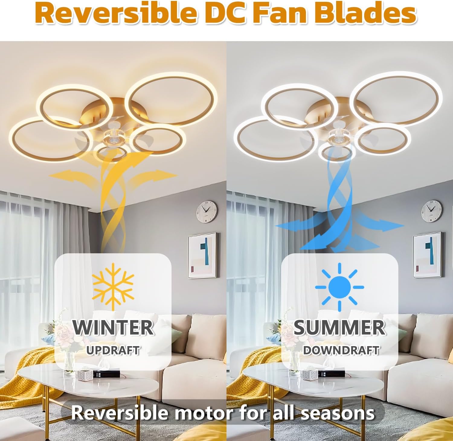 Ycwdcz Plafoniera Ventilatore Soffitto Smart - immagine 3