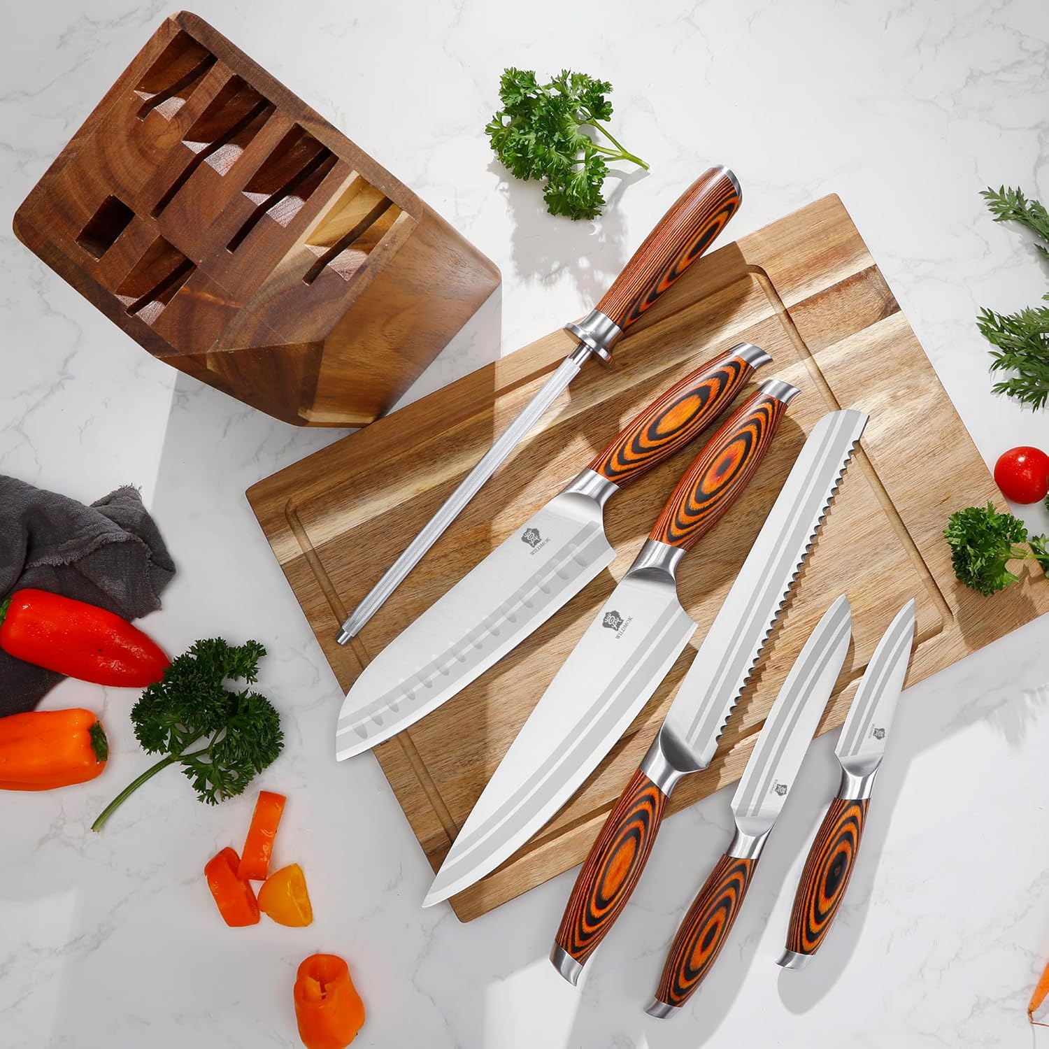 Wildmok Set di Coltelli da Chef Tedeschi 7 Pezzi - immagine 5