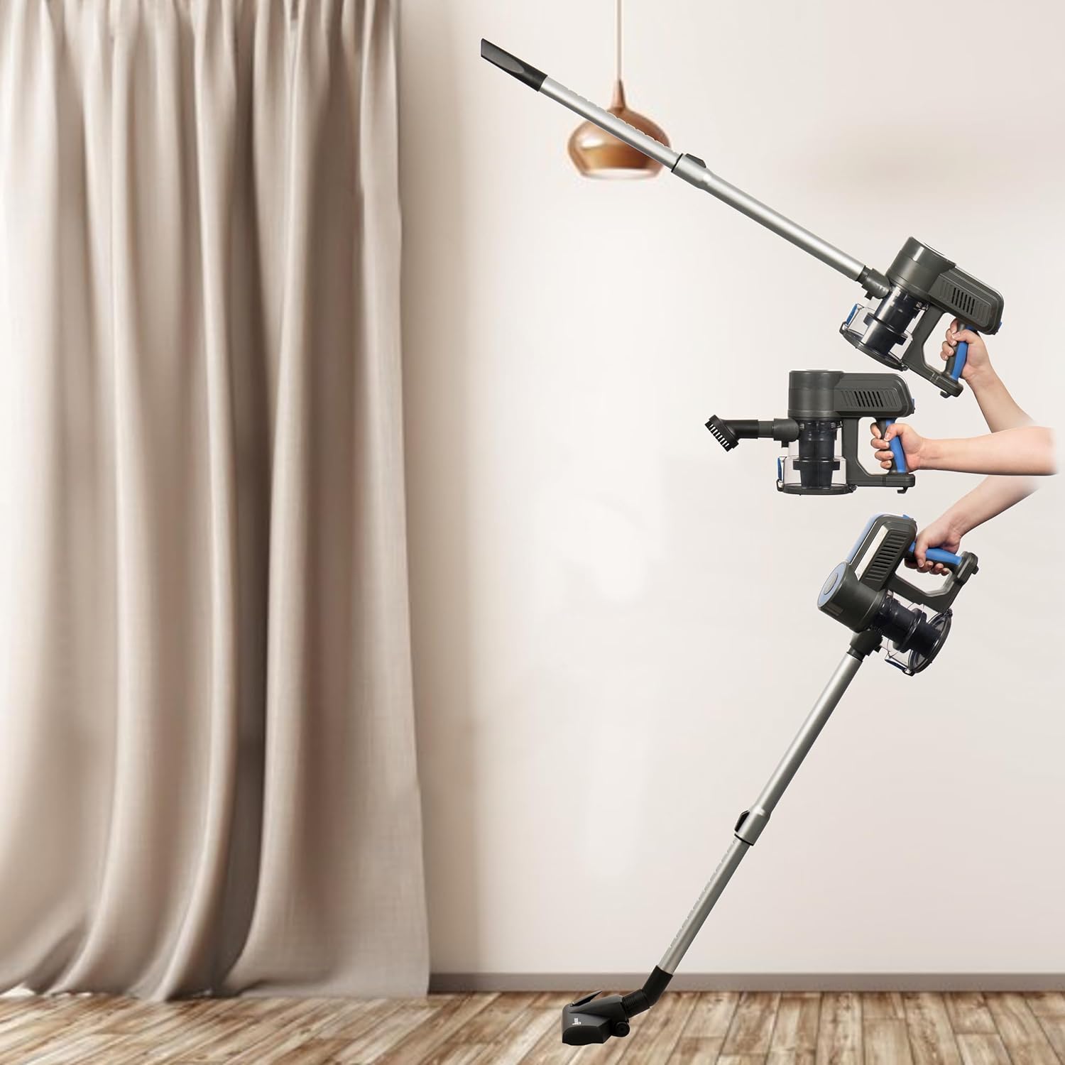 Akitas S12 Scopa Elettrica con Filo 2 in 1, Blue - immagine 5