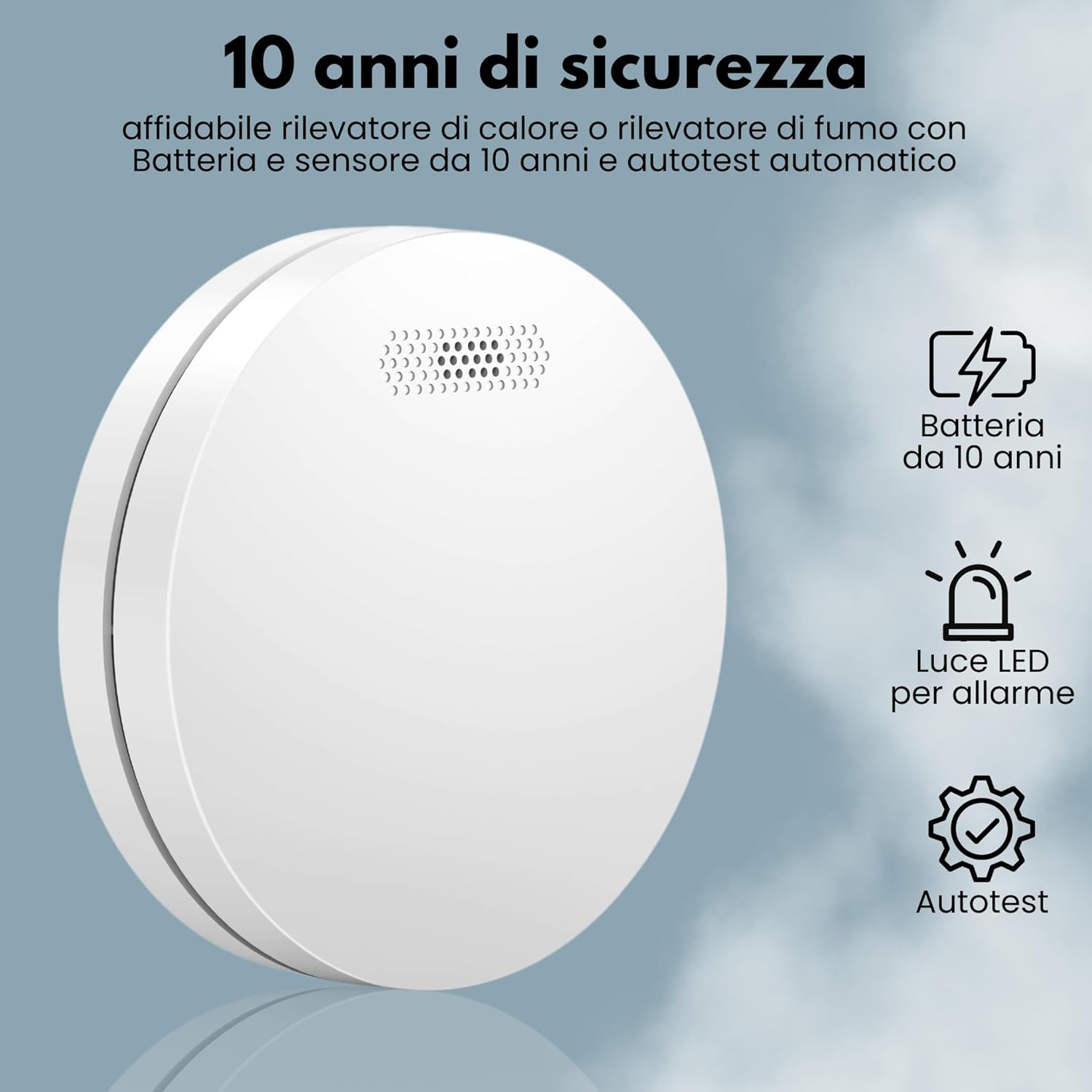 Aroha Link Rilevatore Fumo/Calore Collegabile - 5 Pezzi - immagine 6