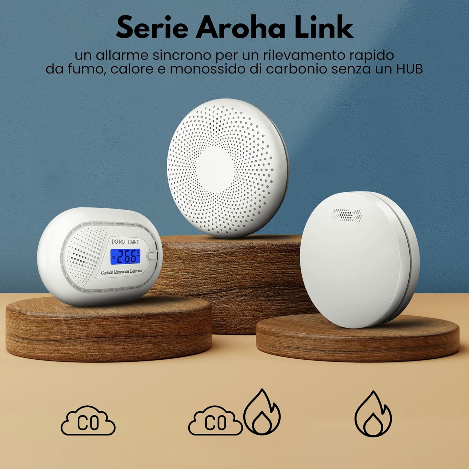 Aroha Link Rilevatore Fumo/Calore Collegabile - 5 Pezzi - immagine 9