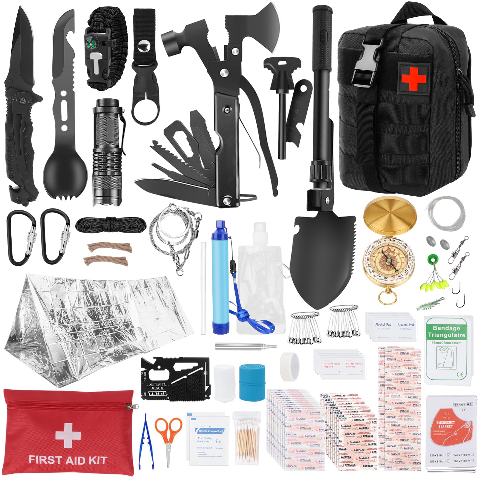 Himomo Kit di Sopravvivenza Professionale 103 in 1