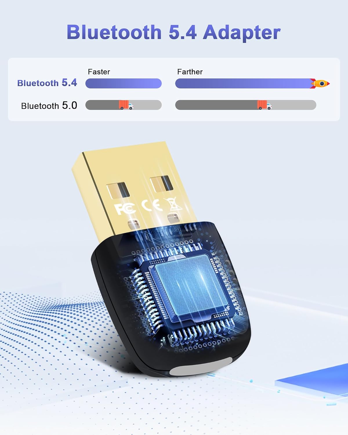 Adattatore Bluetooth PC 5.4 USB Dongle Low Latency - immagine 4
