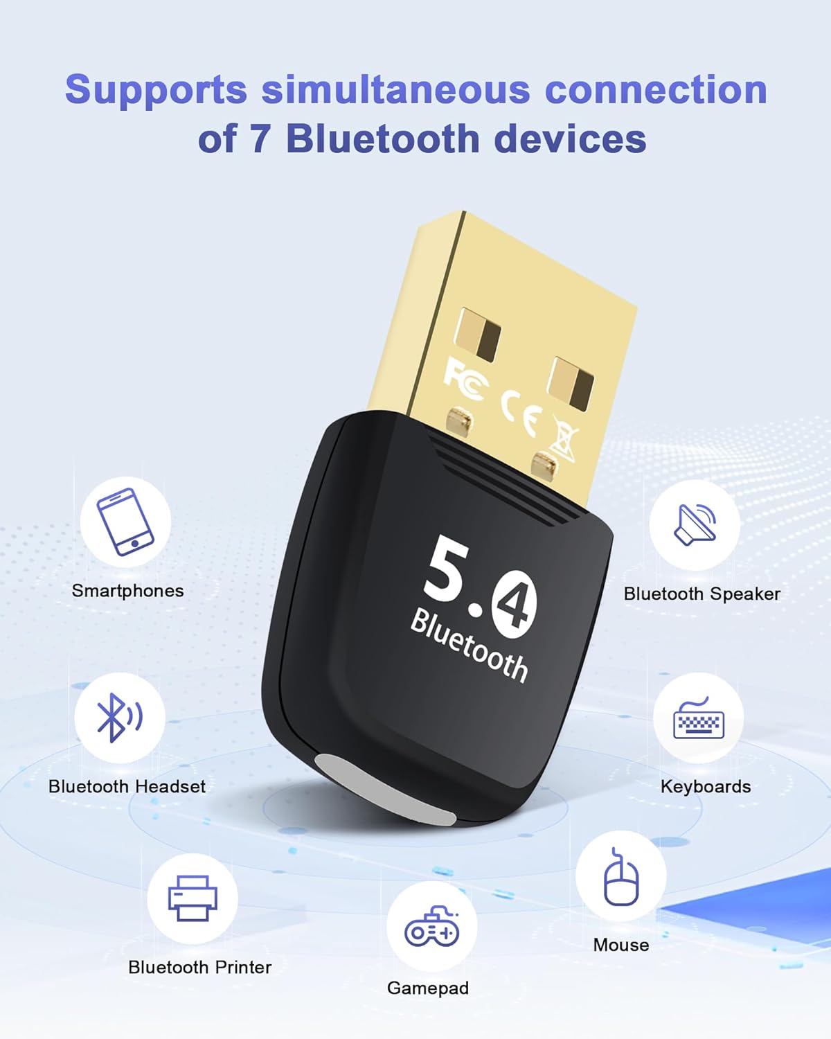 Adattatore Bluetooth PC 5.4 USB Dongle Low Latency - immagine 6