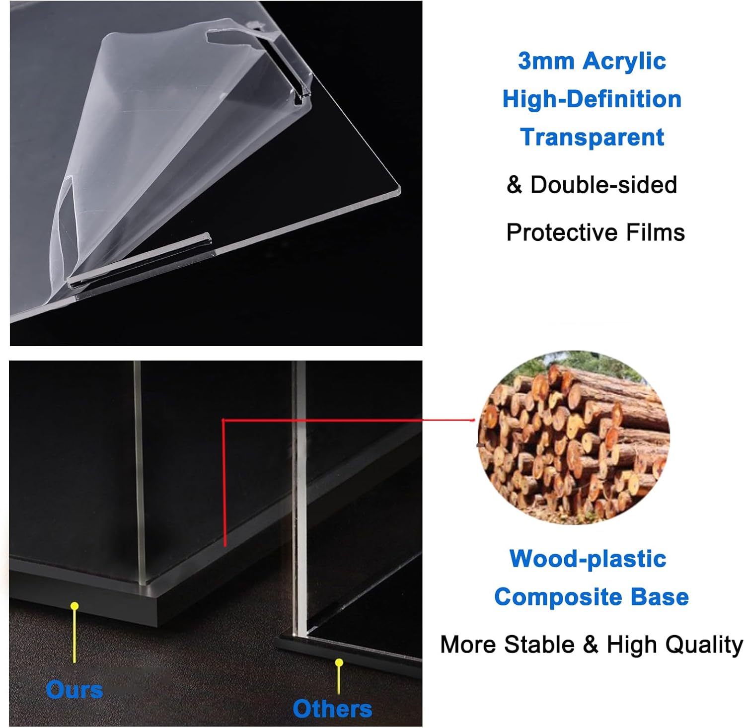 Vetrina Espositiva Acrilico per Lego 55x25x25cm, Nero - immagine 7