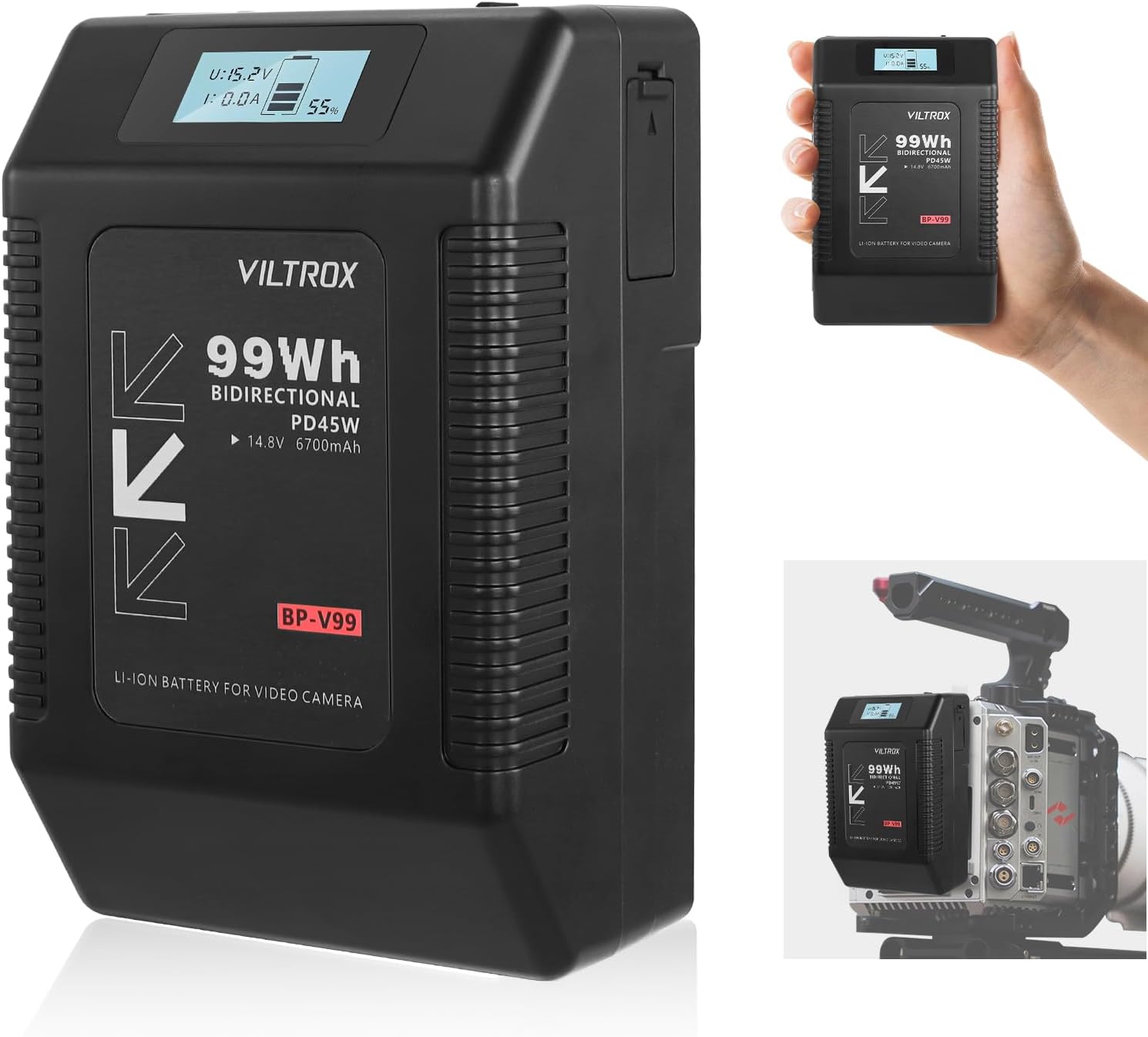 Viltrox V Lock Battery 6700mAh 99Wh, Nero - immagine 1