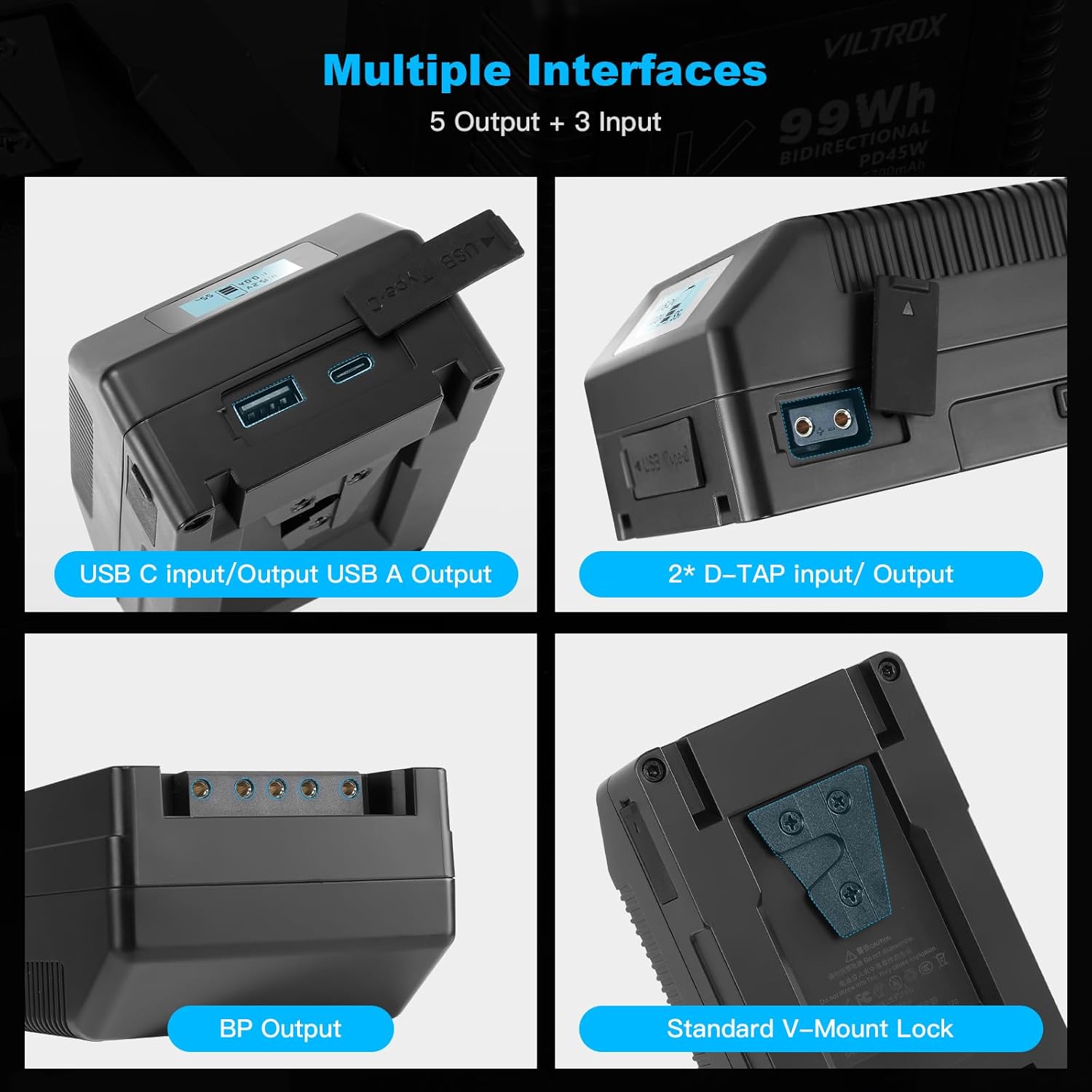 Viltrox V Lock Battery 6700mAh 99Wh, Nero - immagine 7