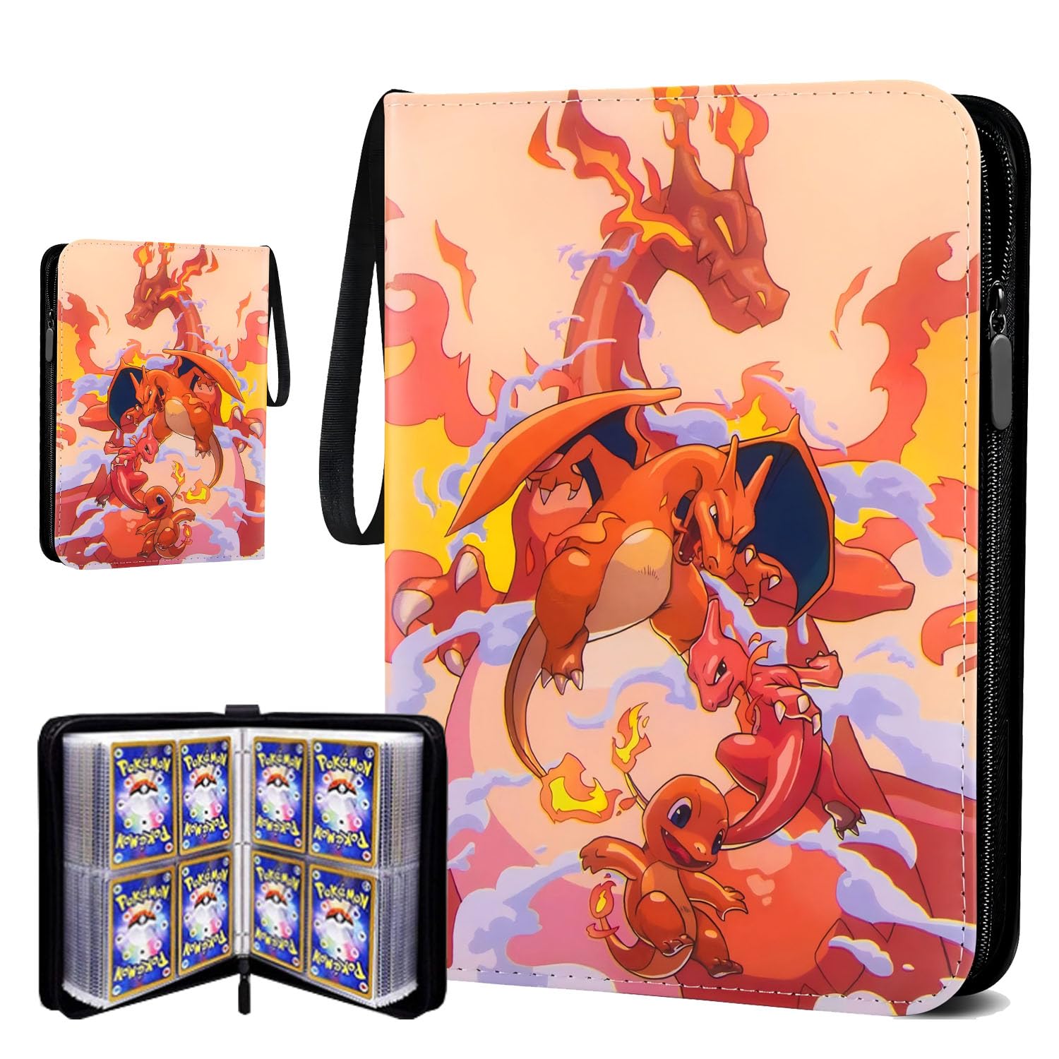 Raccoglitore Carte,400 Tasche Album Carte 50 Pagine con Cerniera,per Giochi di Carte Collezionabili,per TCG,MTG,Sport