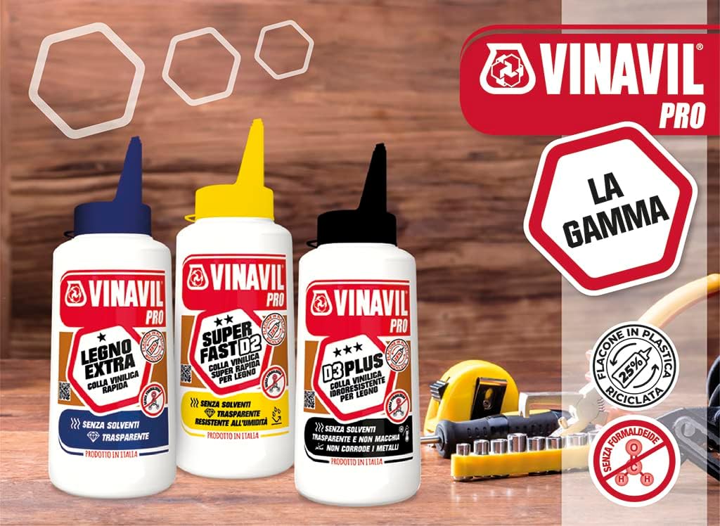 Vinavil Pro D3 Plus 750 G, Trasparente - immagine 4