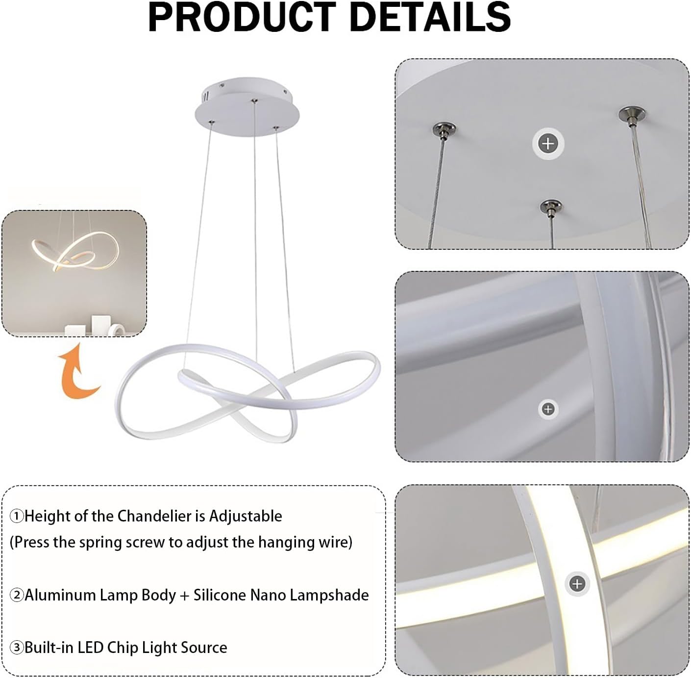 Lampada a Sospensione LED Dimmerabile 30W - immagine 6