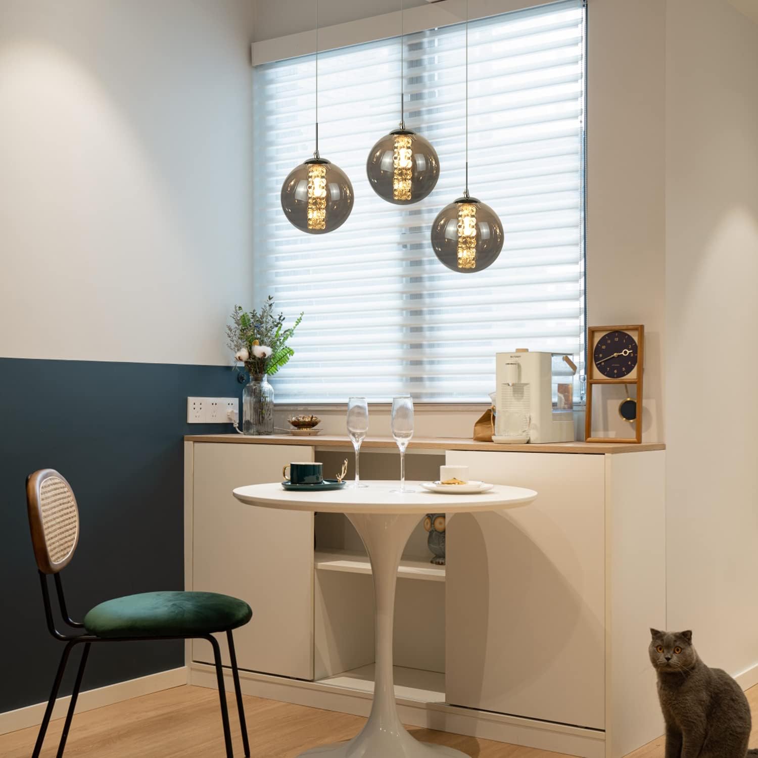 Cbjktx Lampada a Sospensione Regolabile in Altezza - immagine 7