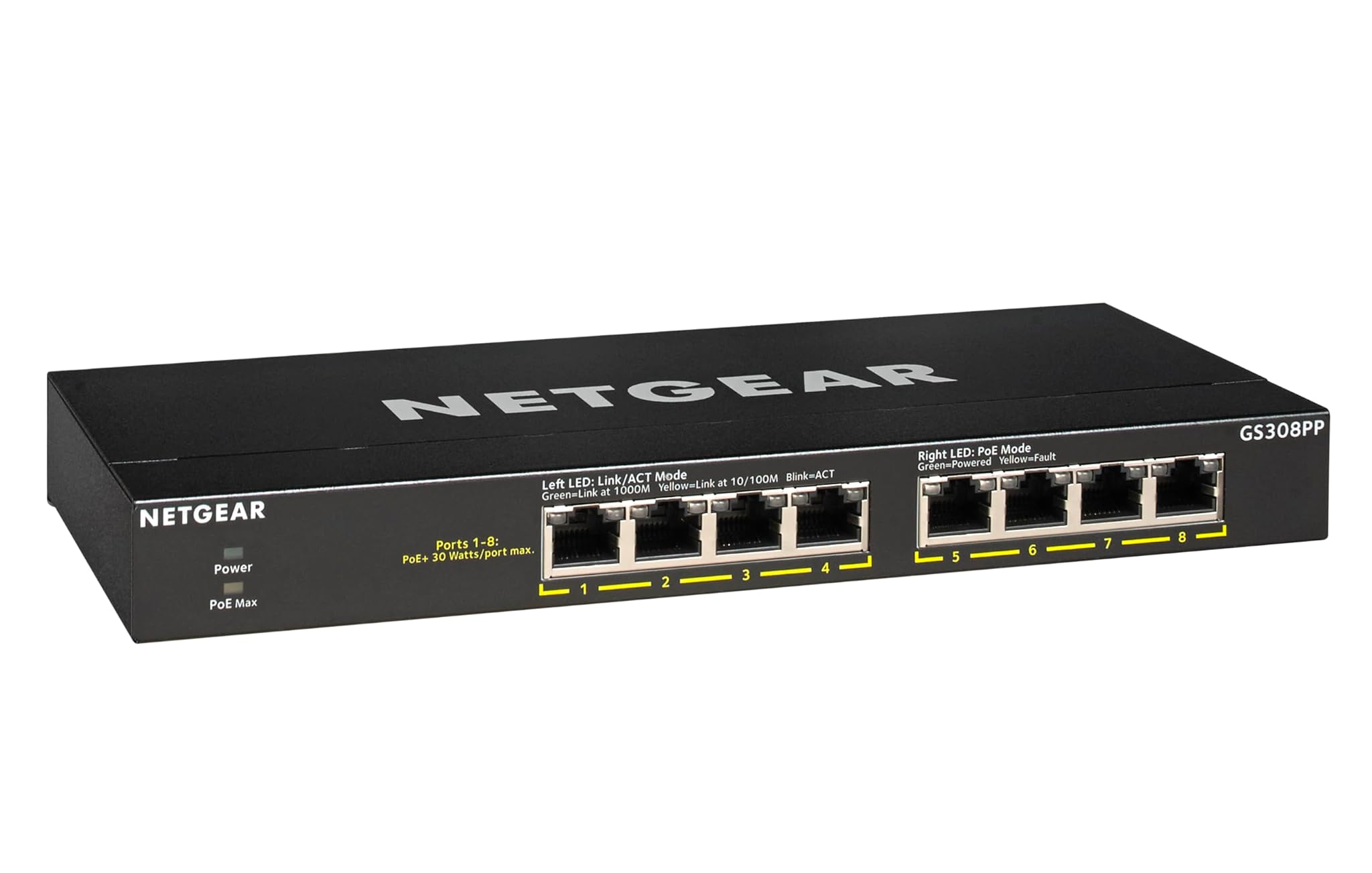 Netgear GS308PP - Switch Ethernet PoE 8 Porte 83W
