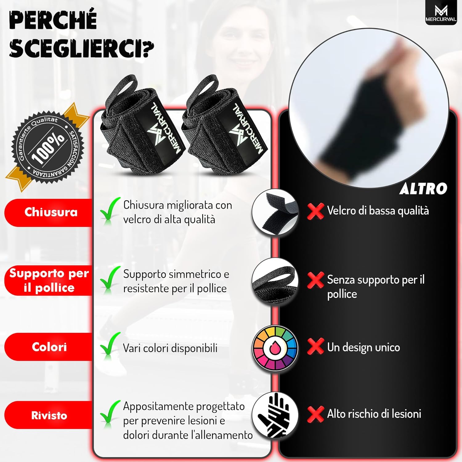 Mercuryal Polsiere Palestra per Uomini e Donne - immagine 6