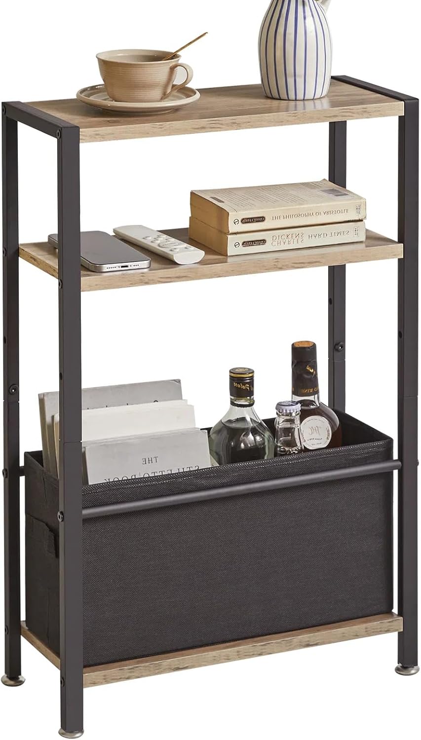 Aibiju Tavolino Stretto a 3 Livelli, Quercia