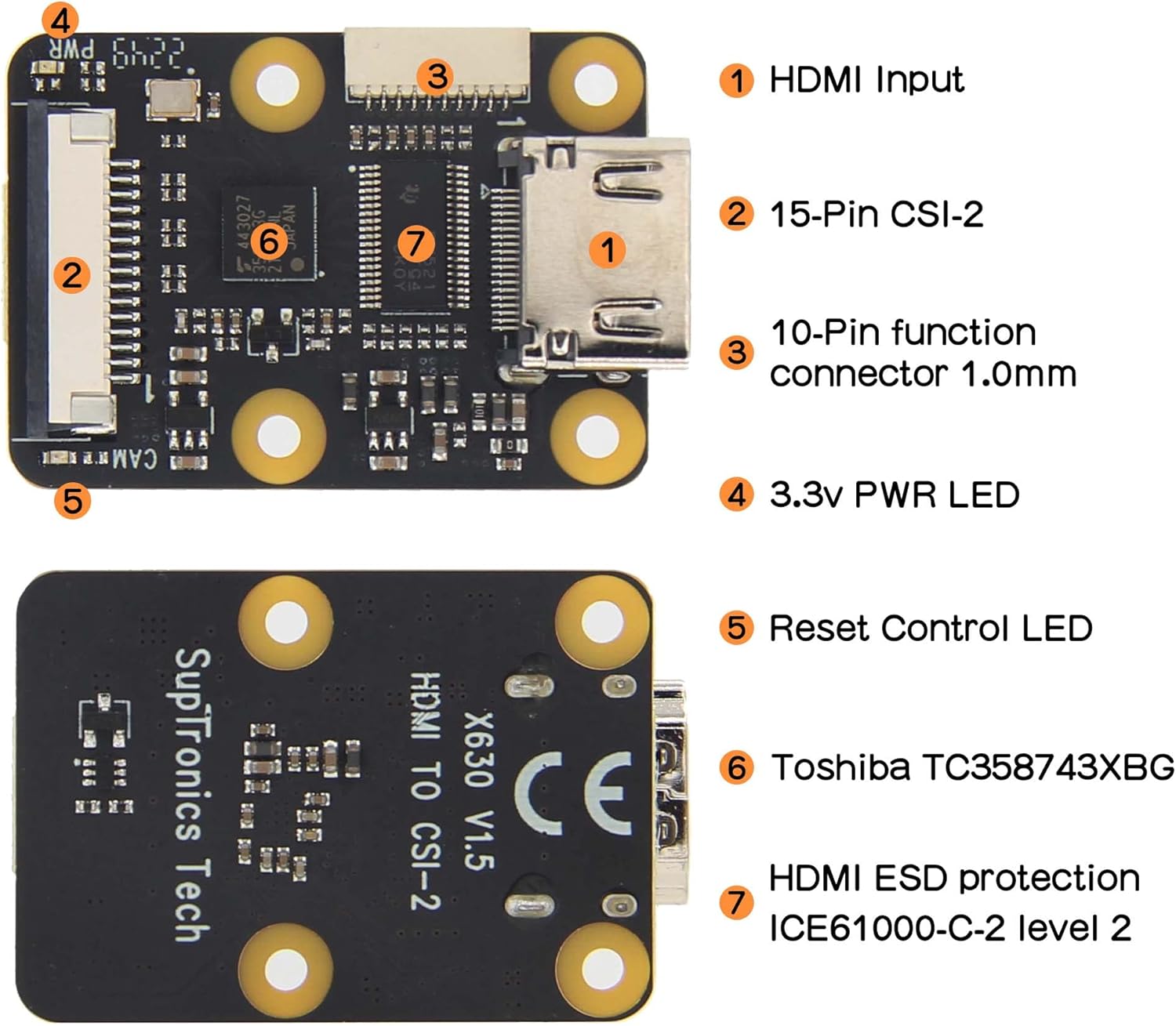 Geekworm Raspberry Pi HDMI a CSI-2 Modulo X630 - immagine 2