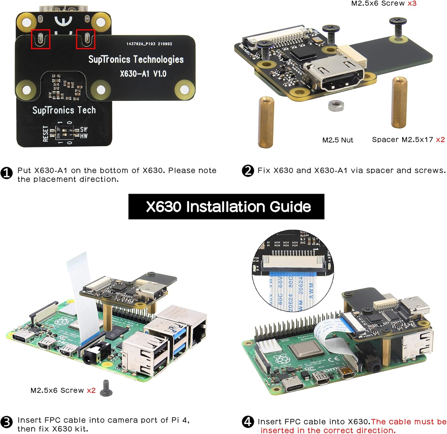 Geekworm Raspberry Pi HDMI a CSI-2 Modulo X630 - immagine 4