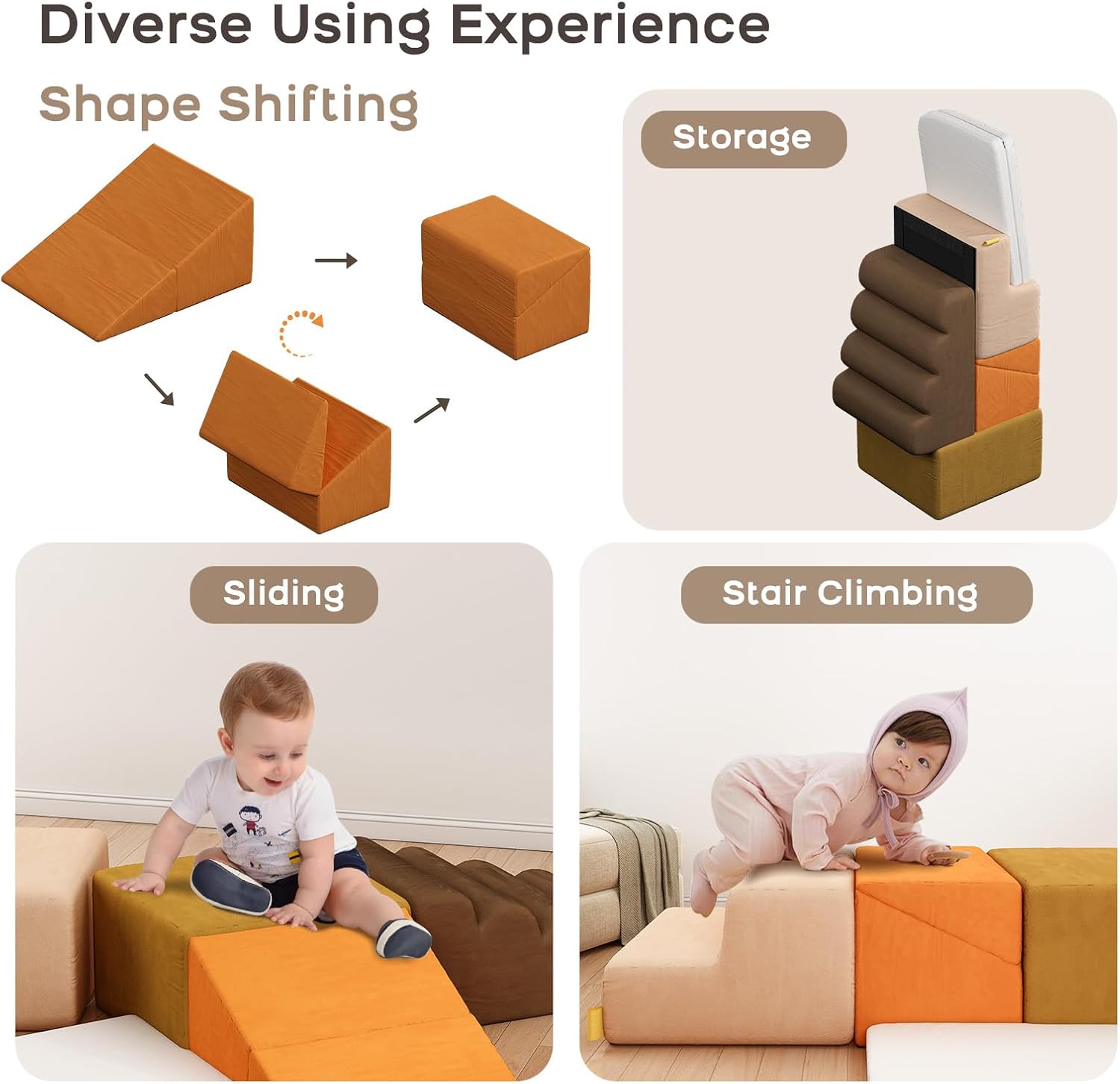 BanaSuper Blocchi Arrampicata in Schiuma per Bambini - immagine 5