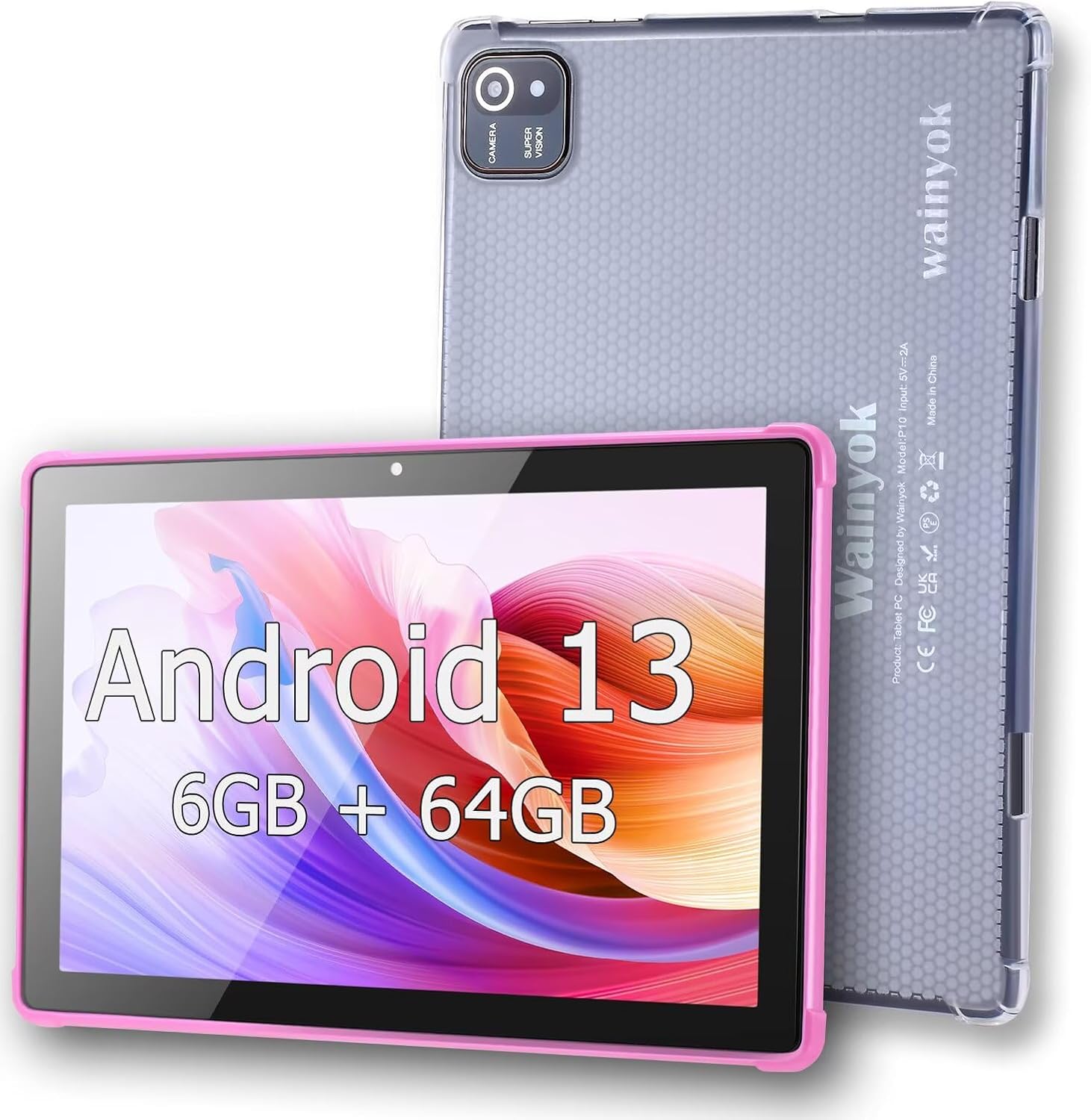 Tablet Android 13 per Bambini 10.1 pollici, Rosa - immagine 1