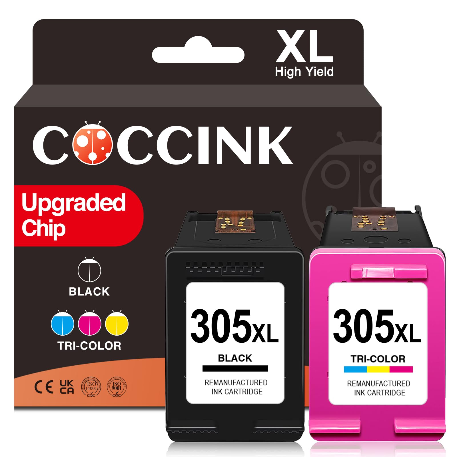 Coccink Cartucce 305XL Nero e Colore