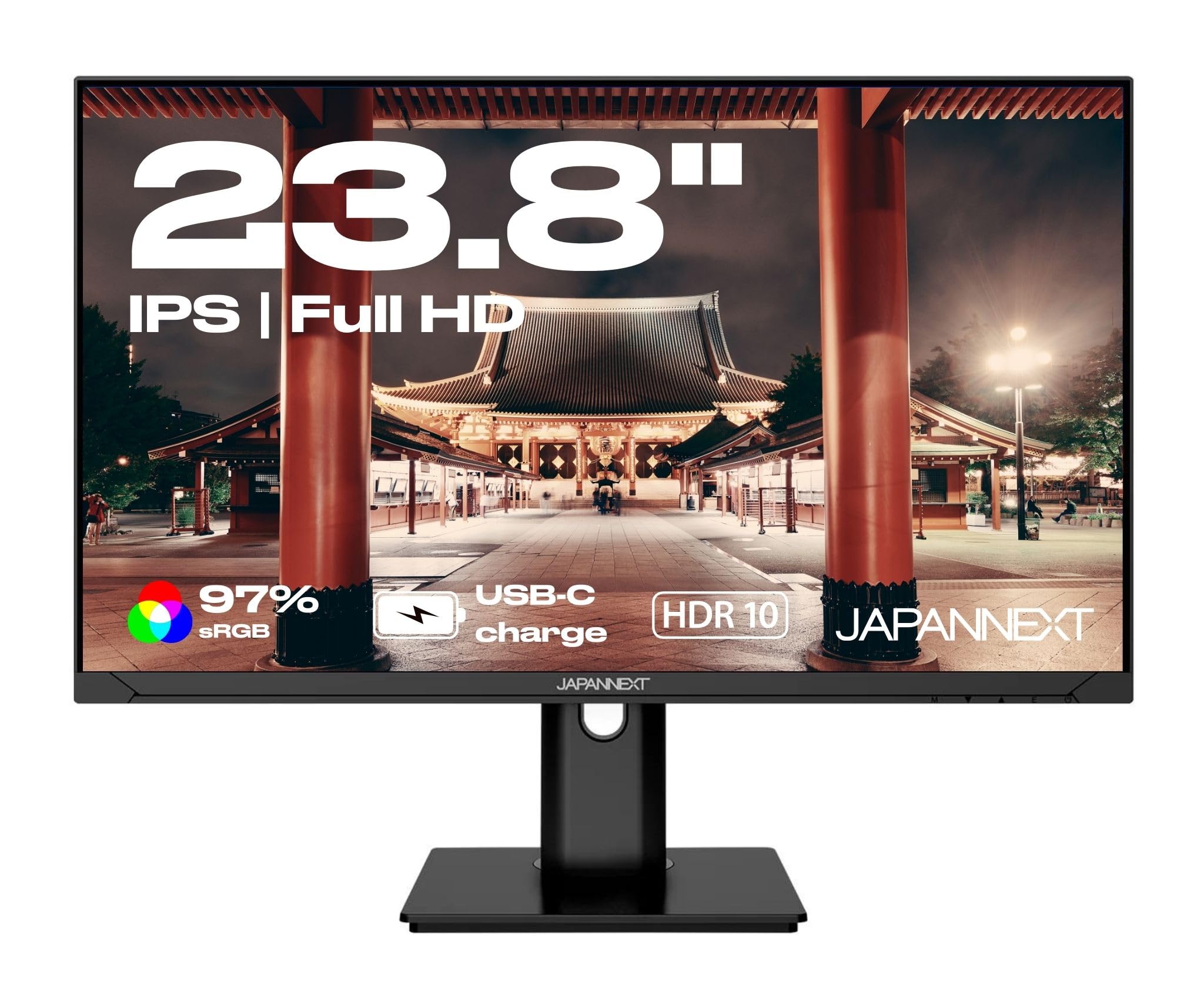 Japannext Monitor 23.8" IPS Full HD HDR USB-C 65W