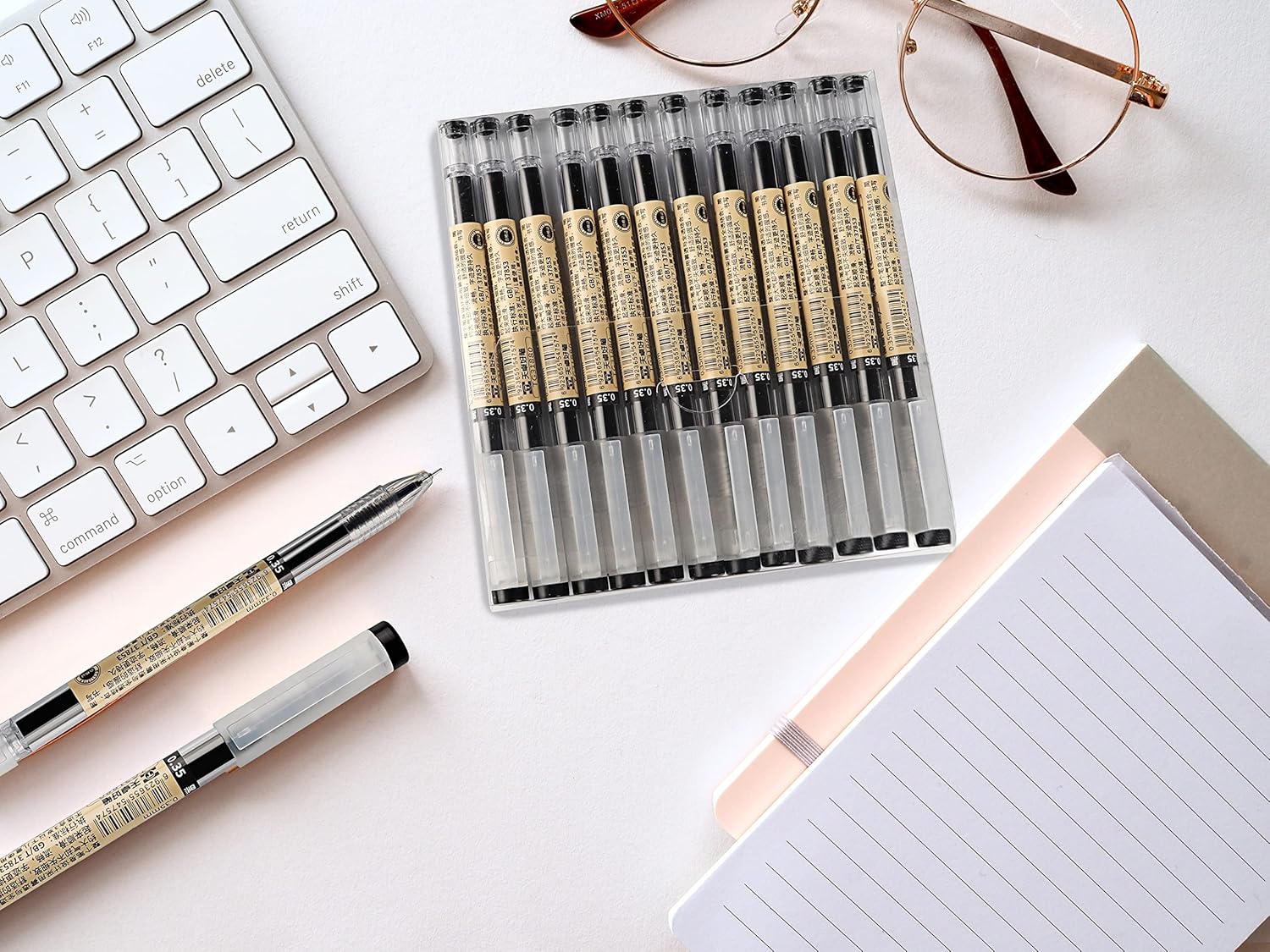 Abeier Penna a Sfera Extra Fine 0,35mm Inchiostro Gel Nero - immagine 5