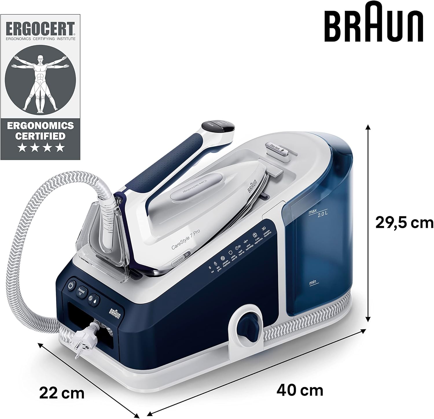 Braun CareStyle7 PRO IS7282BL - Ferro da stiro a Caldaia - immagine 5