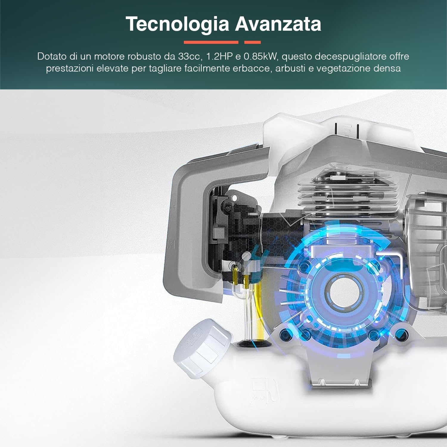 Avilia Decespugliatore a Scoppio 33cc 1.2HP - immagine 2