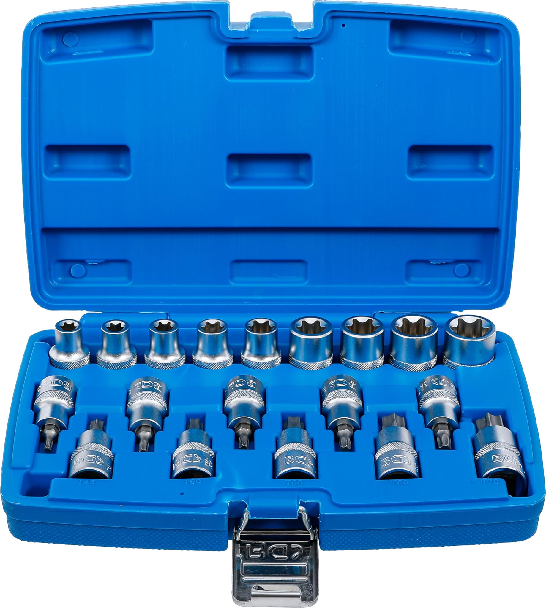 Bgs 5100 - Set Chiavi a Bussola 1/2" Profilo E/T, 19 pz.