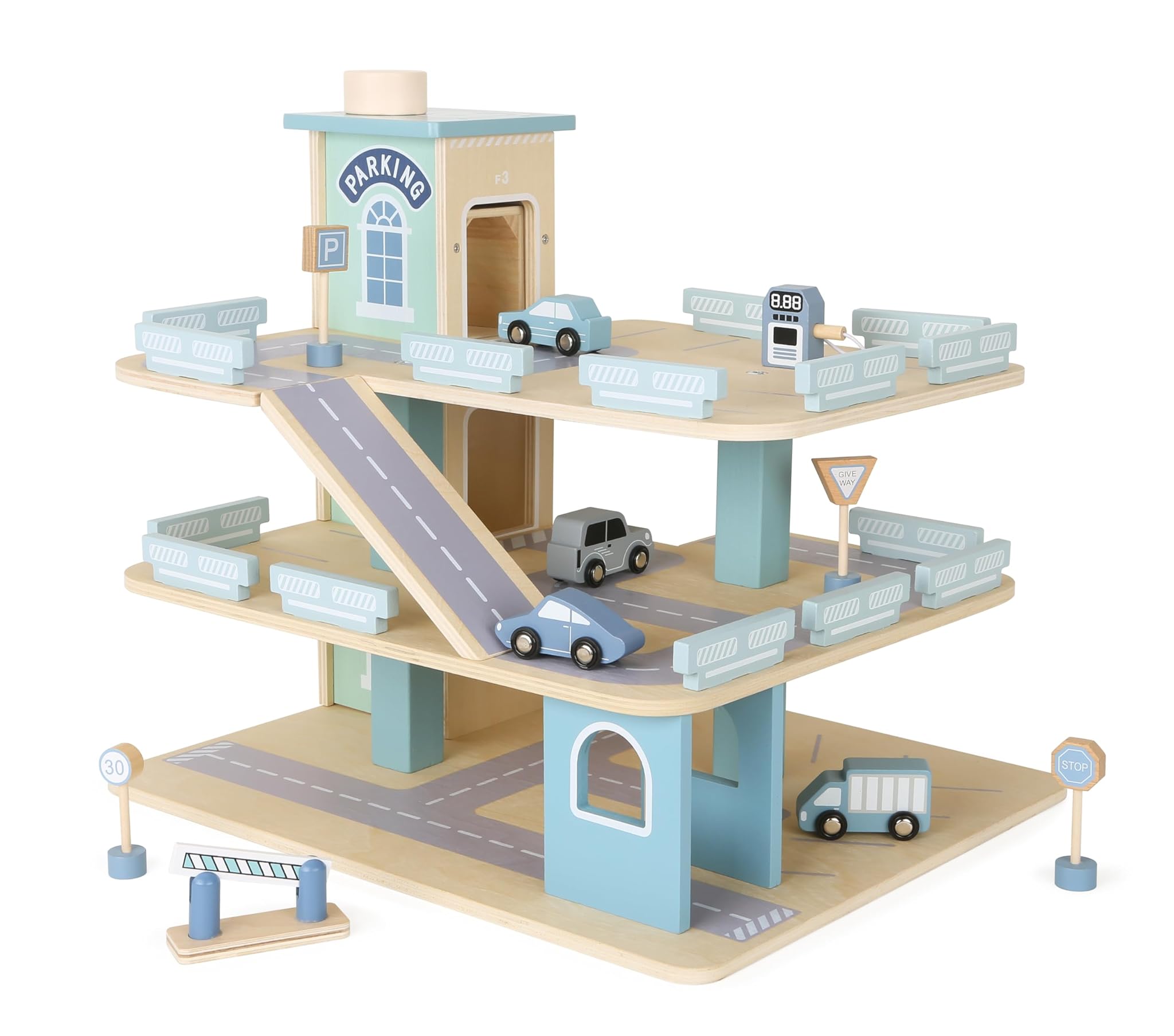 Bayer Chic 2000 - Grande garage per bambini in legno - garage con accessori