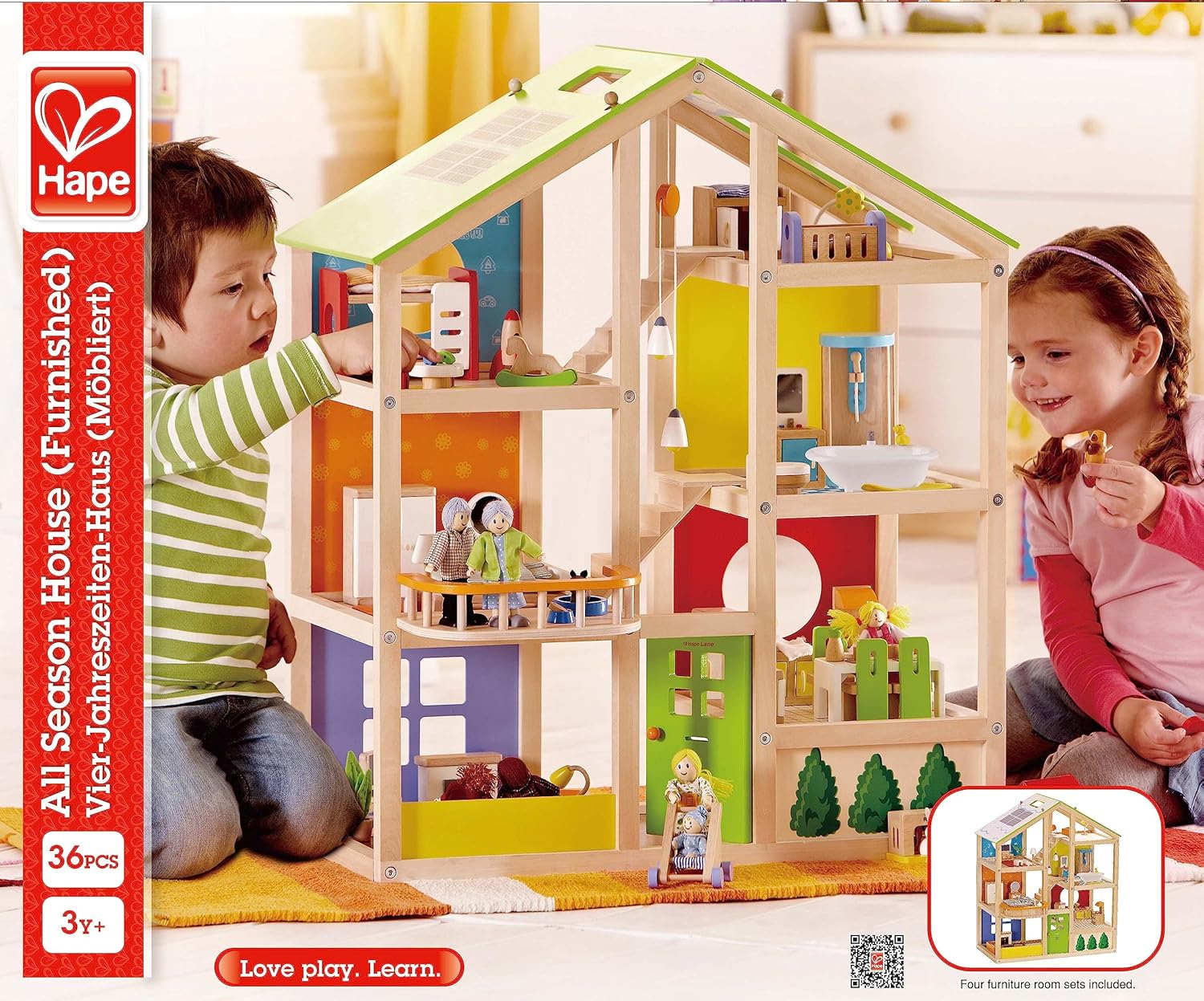 HAPE E3401 - Casa 4 Stagioni in Legno per Bambini - immagine 2