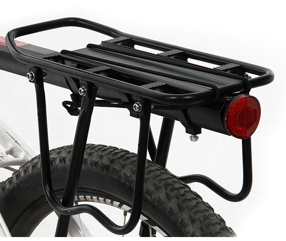 Threeh Portapacchi Bici in Alluminio con Riflettore