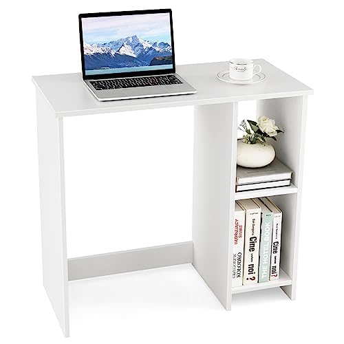 Fantask Scrivania Computer Studio con Scomparti, Bianco