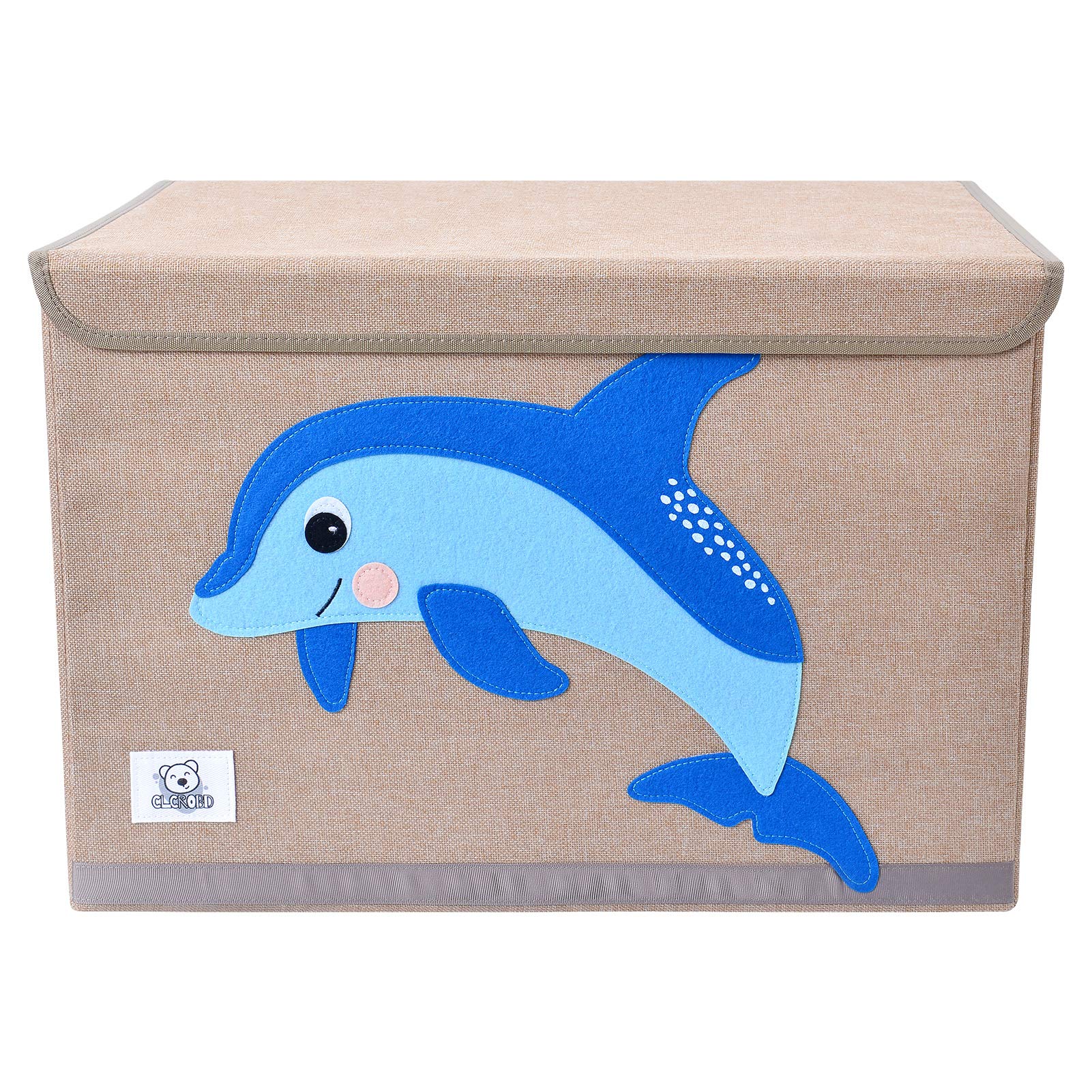 Clcrobd Cassapanca Pieghevole per Bambini, Delfino