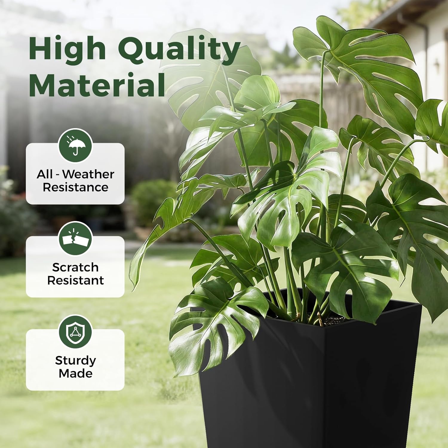 Bamworld Vasi per Piante Alti 76cm per Interno ed Esterno - immagine 4